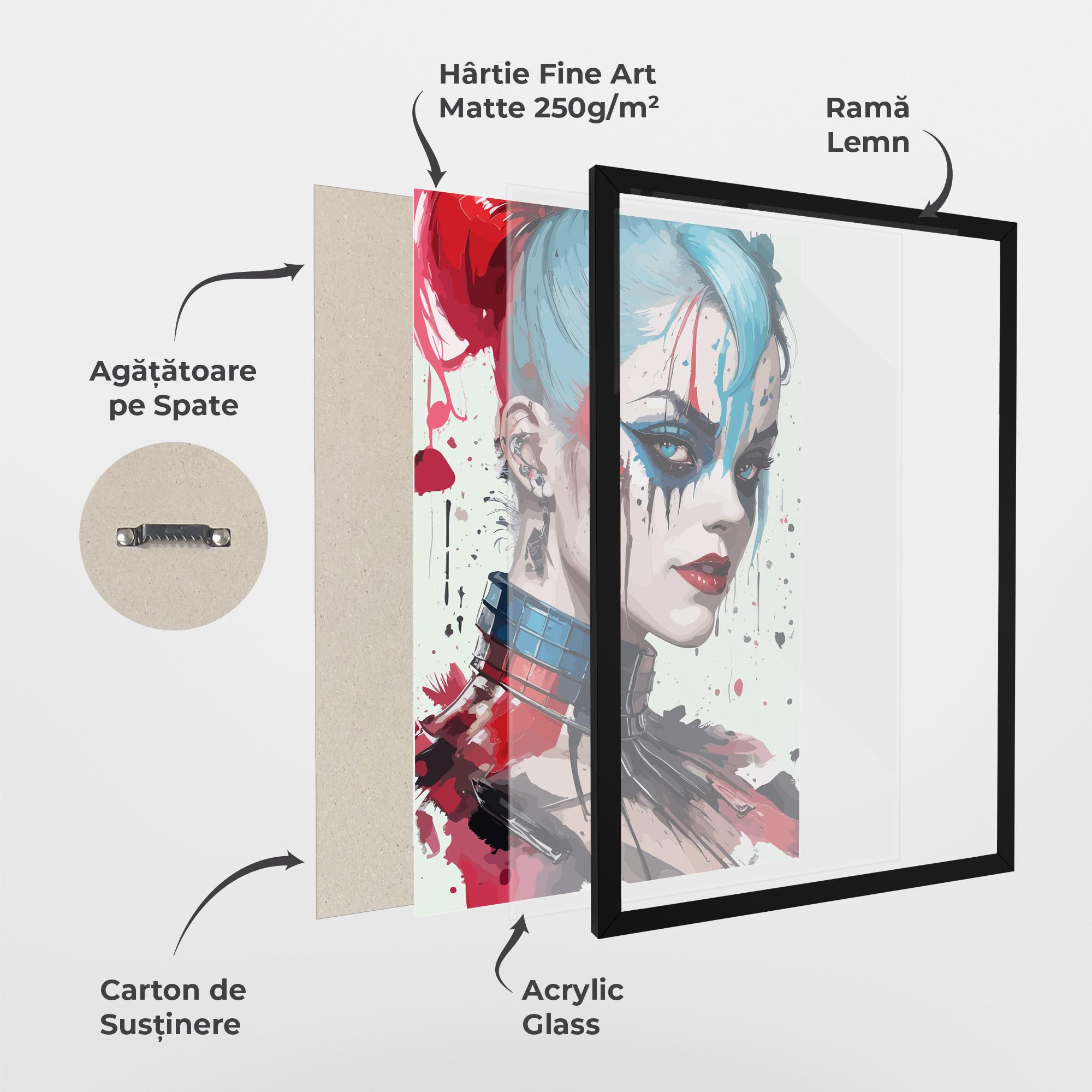 Poster Înrămat Art Harley Quin mockup 1
