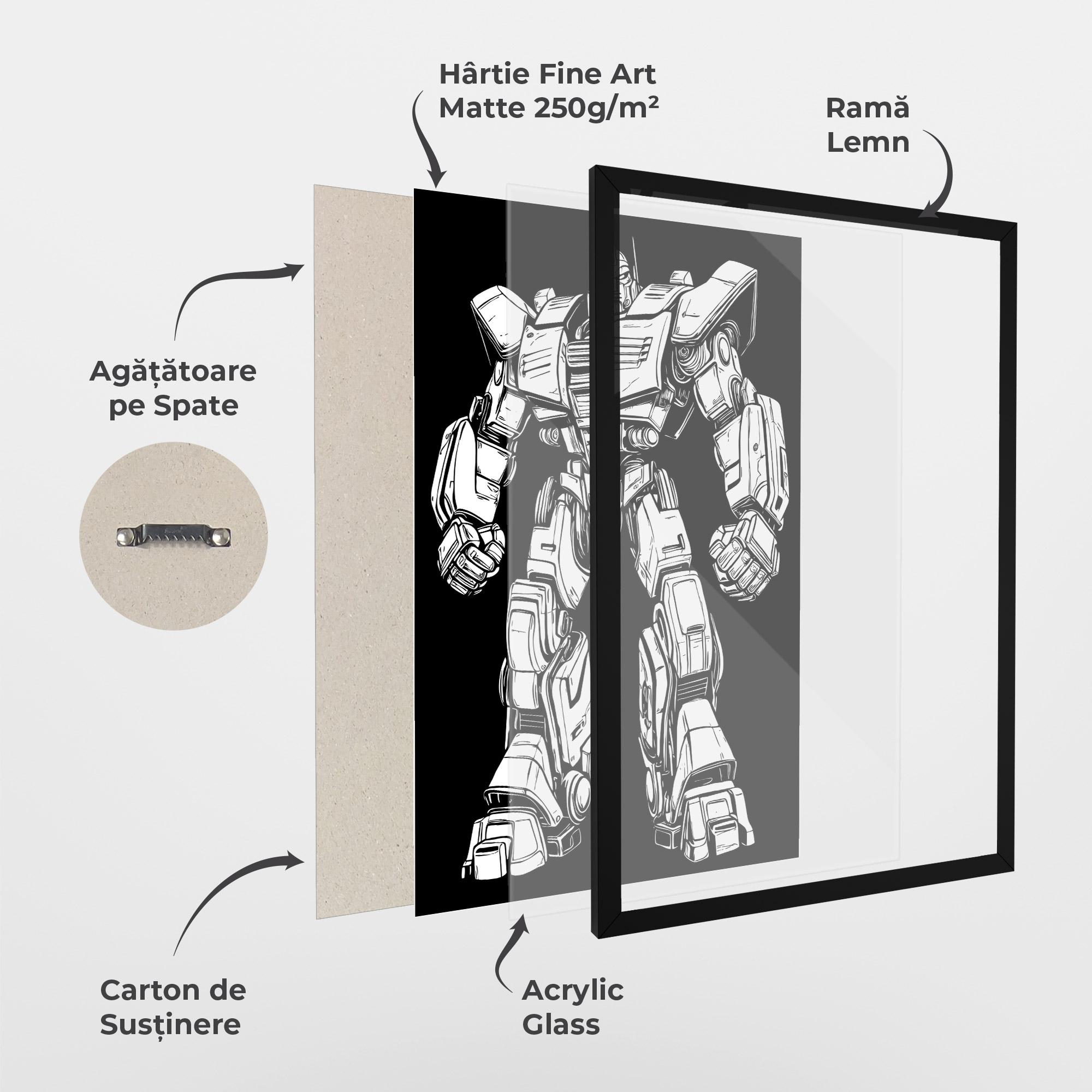 Poster Înrămat Battlefield Robot Art mockup 1
