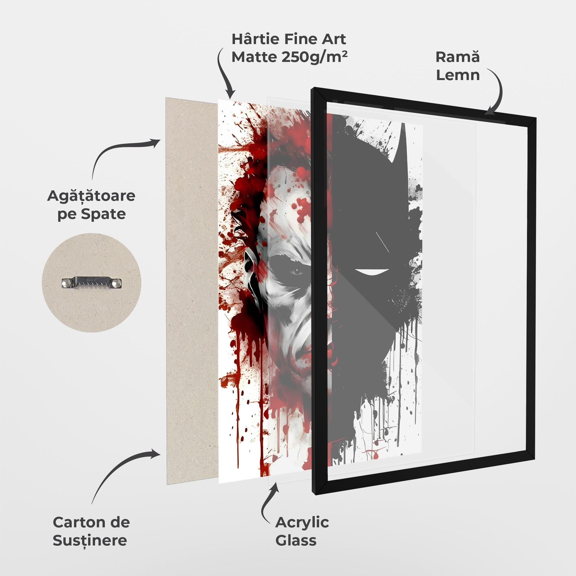 Poster Înrămat Half Batman mockup 1