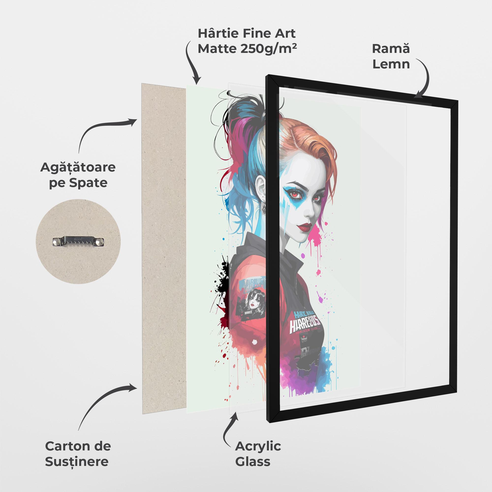 Poster Înrămat Harley Quin mockup 1