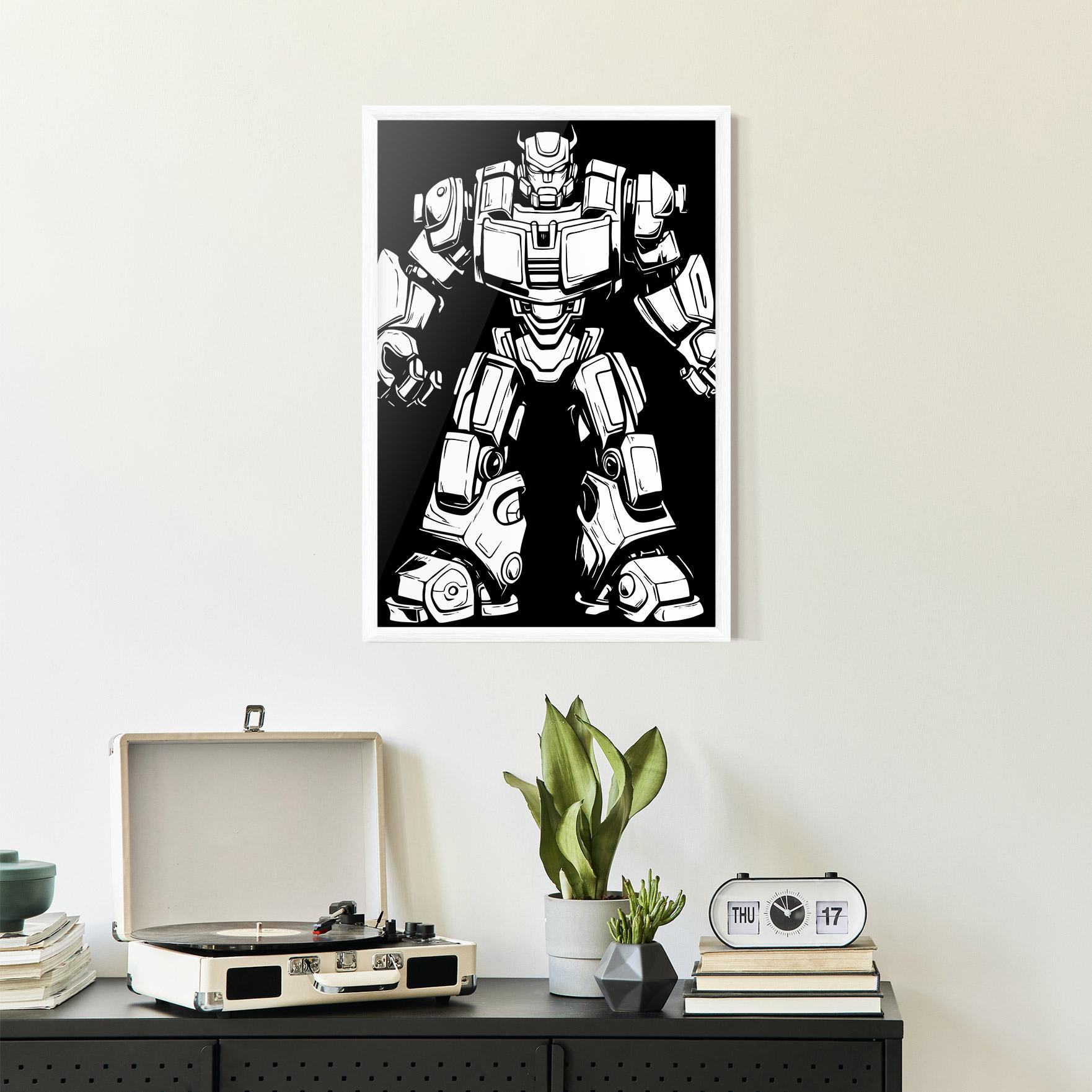 Poster Înrămat Robot Machine mockup 2