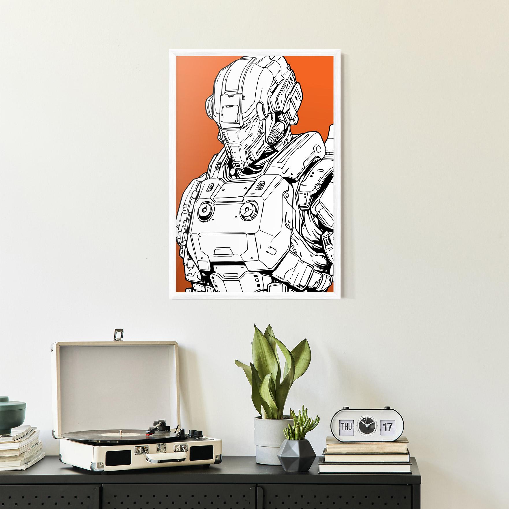 Poster Înrămat Robotech Armor mockup 2