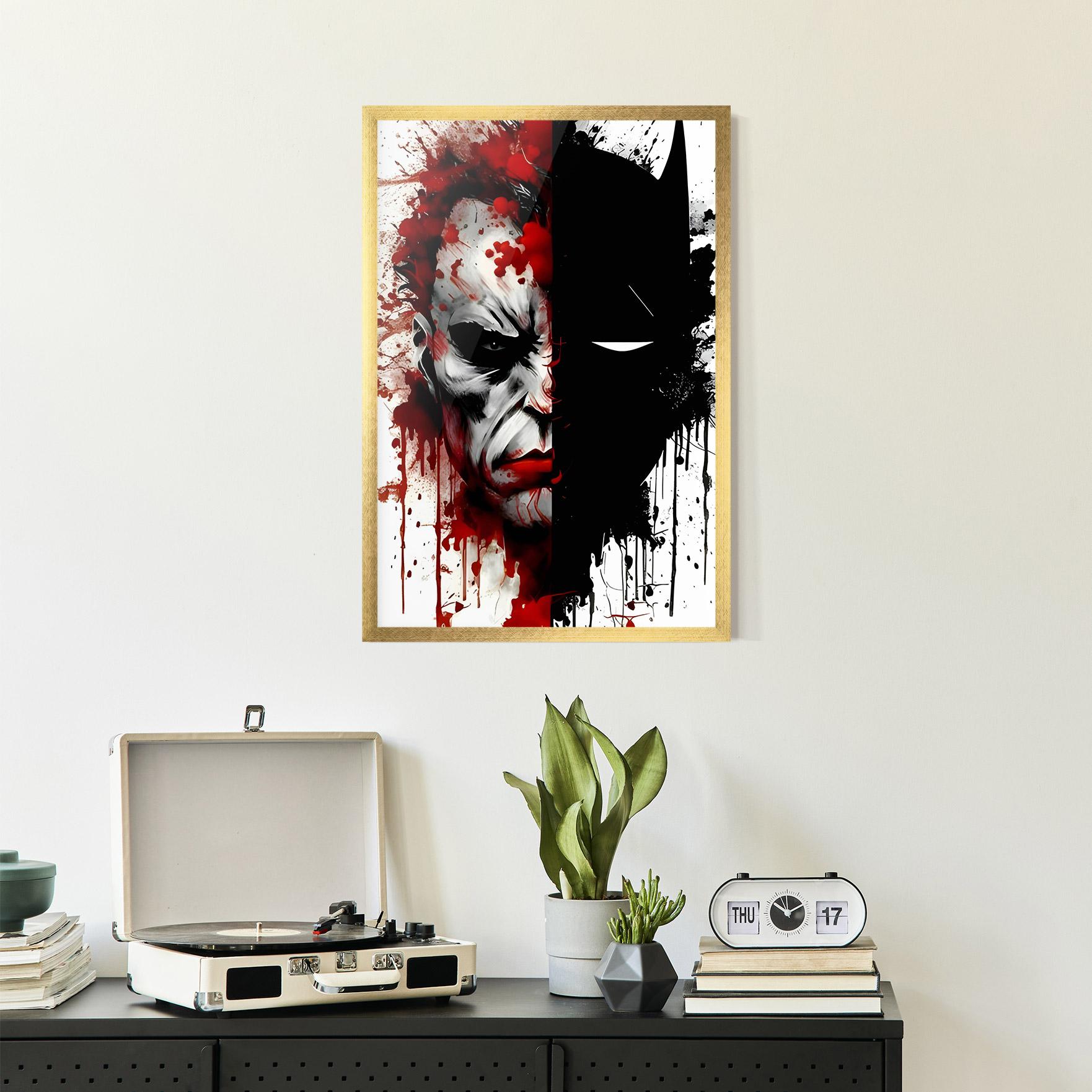 Poster Înrămat Half Batman mockup 2