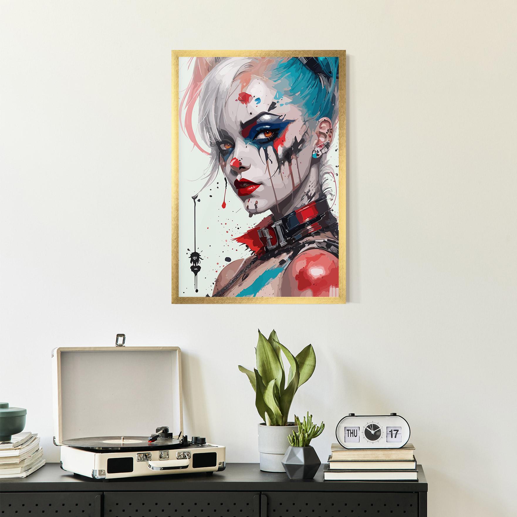 Poster Înrămat Harley Quin Art mockup 2