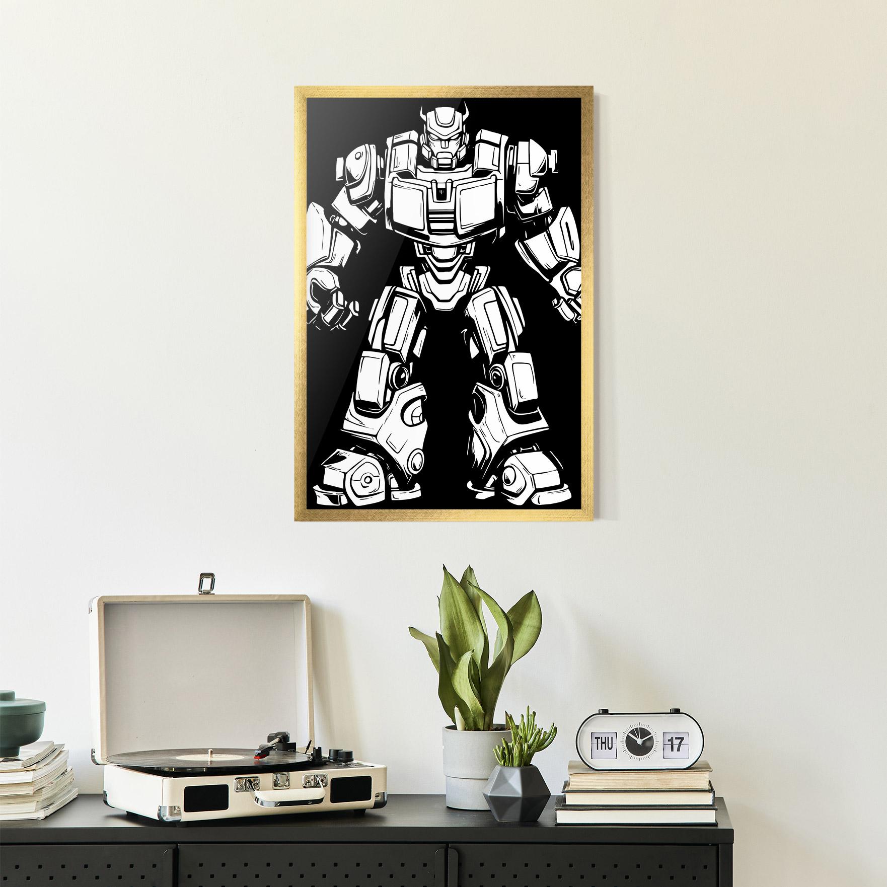 Poster Înrămat Robot Machine mockup 2