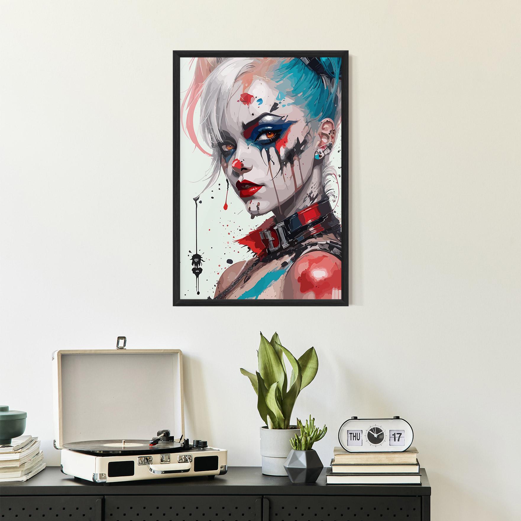 Poster Înrămat Harley Quin Art mockup 2