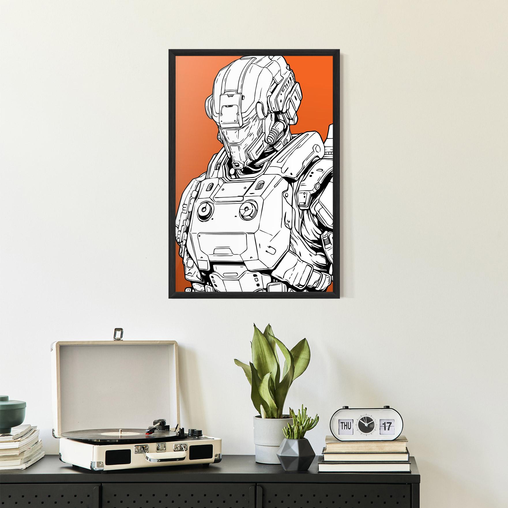 Poster Înrămat Robotech Armor mockup 2