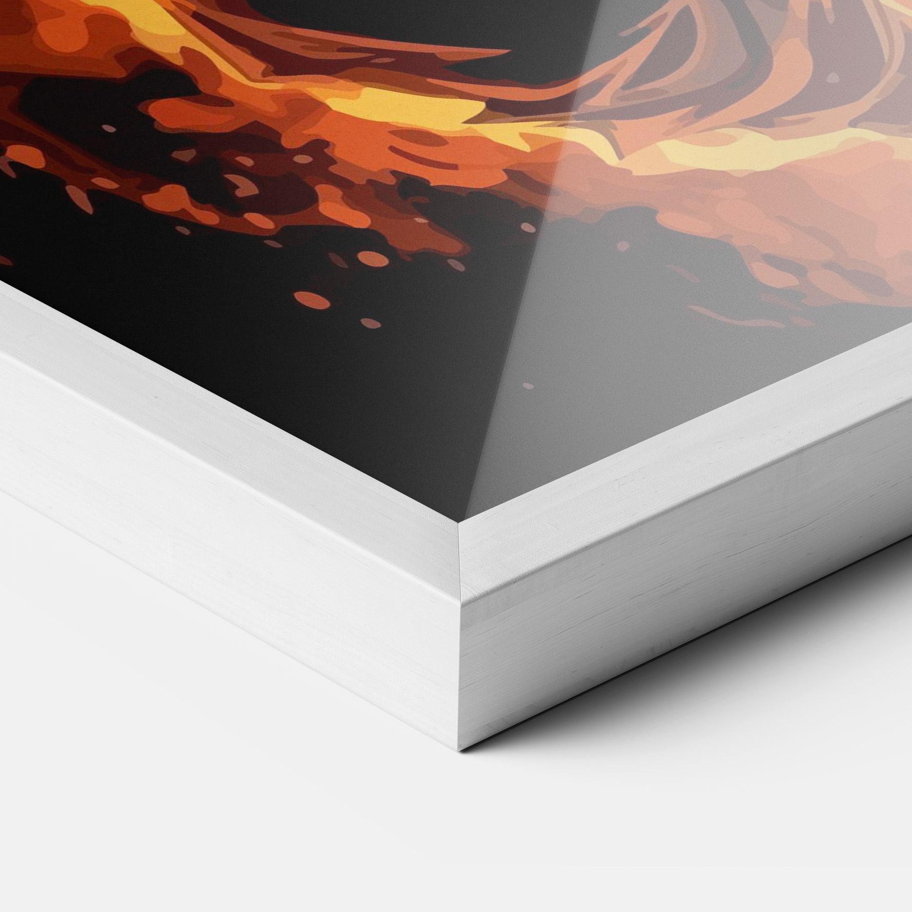 Poster Înrămat Goku On Fire mockup 3