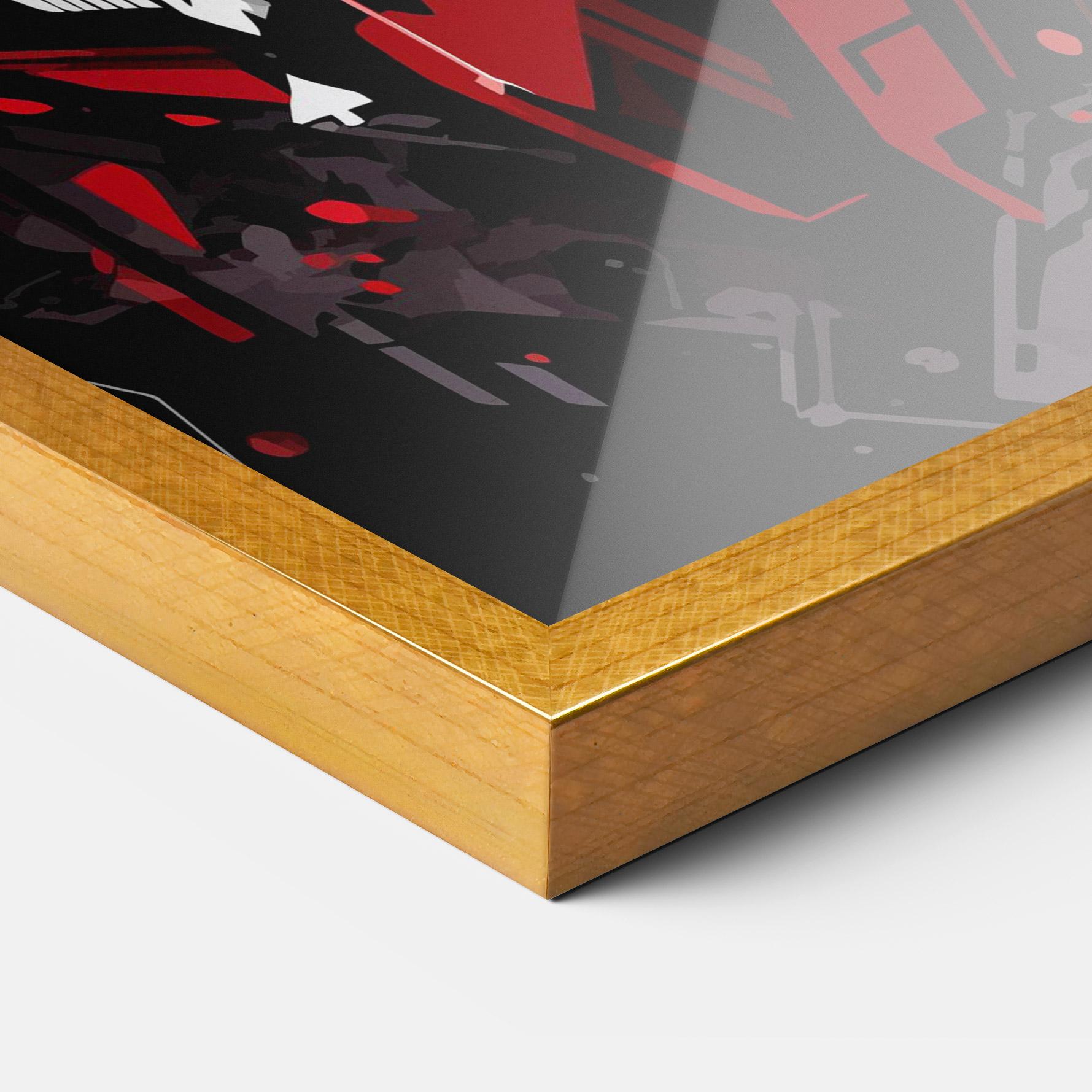 Poster Înrămat Red Grey Robot mockup 3