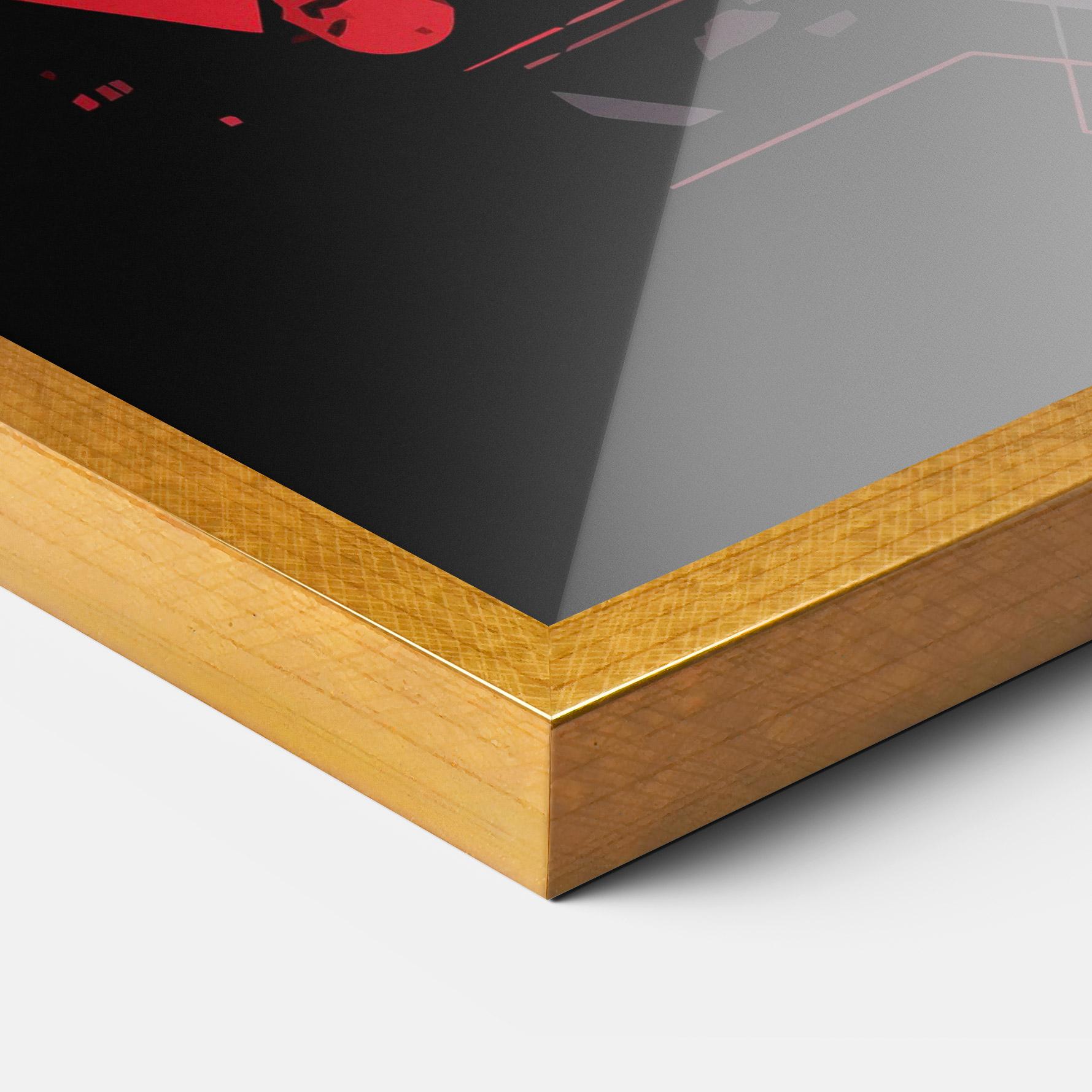 Poster Înrămat Red Robot Art mockup 3