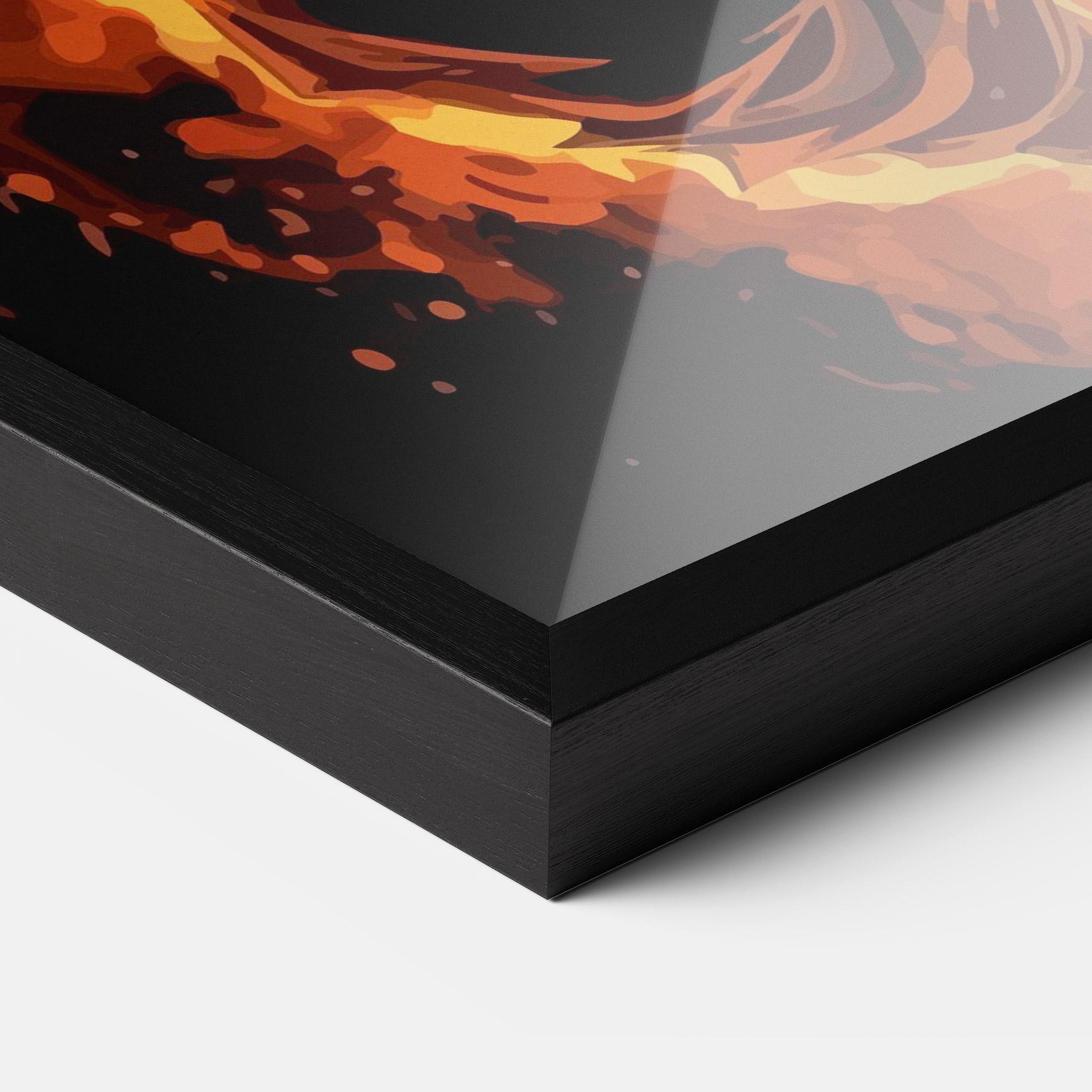 Poster Înrămat Goku On Fire mockup 3