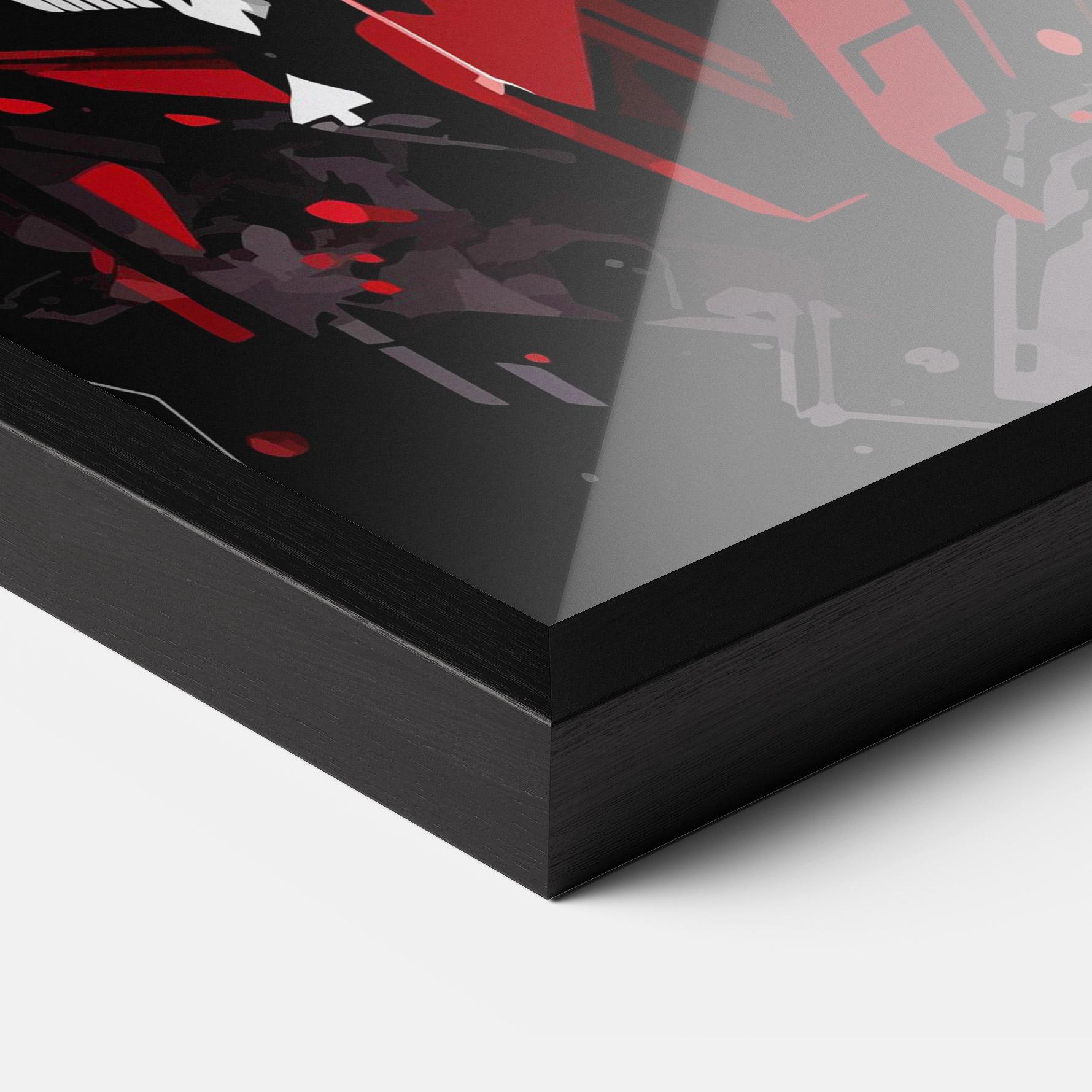 Poster Înrămat Red Grey Robot mockup 3