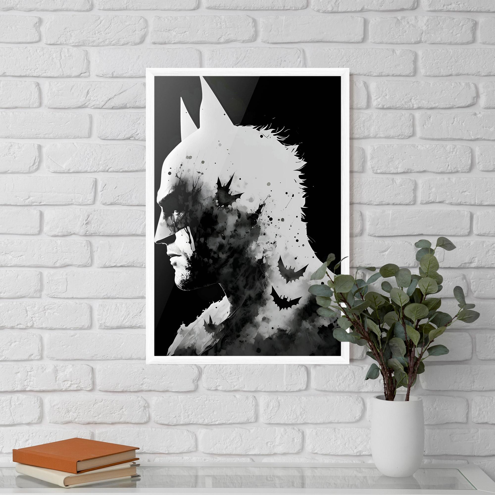 Poster Înrămat Black White Batman mockup 5