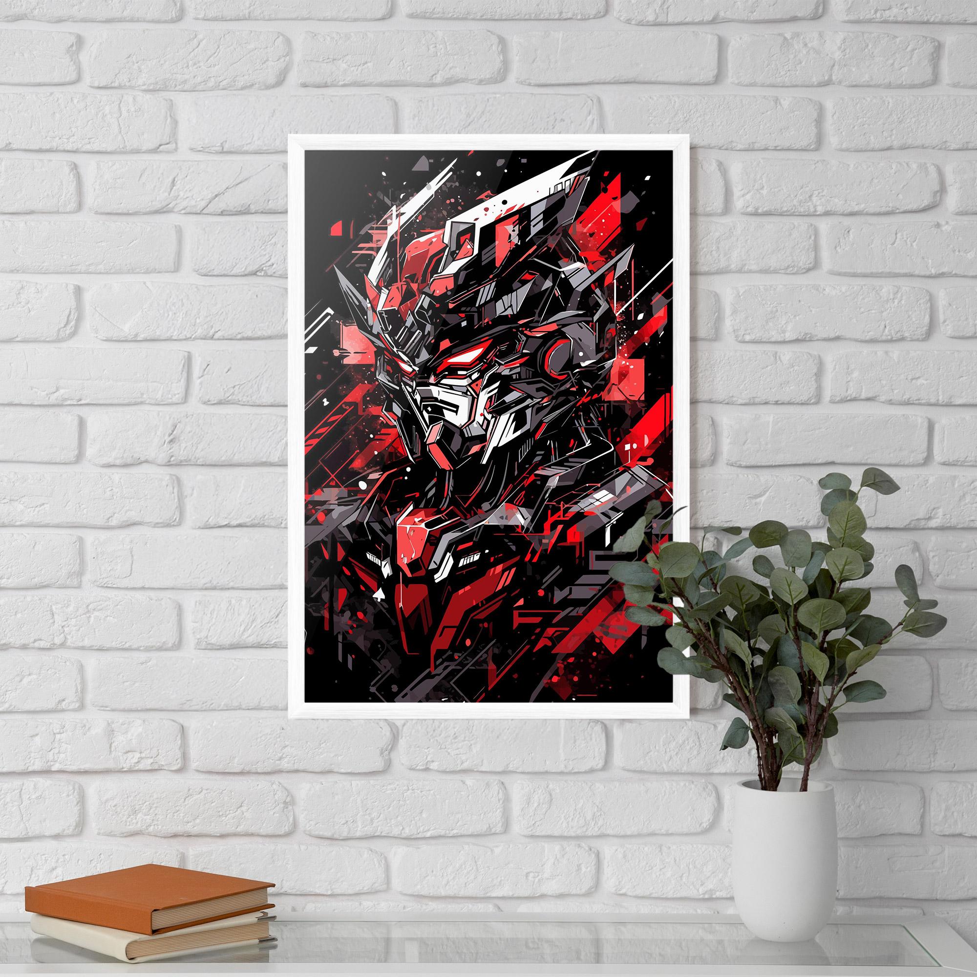 Poster Înrămat Red Grey Robot mockup 5