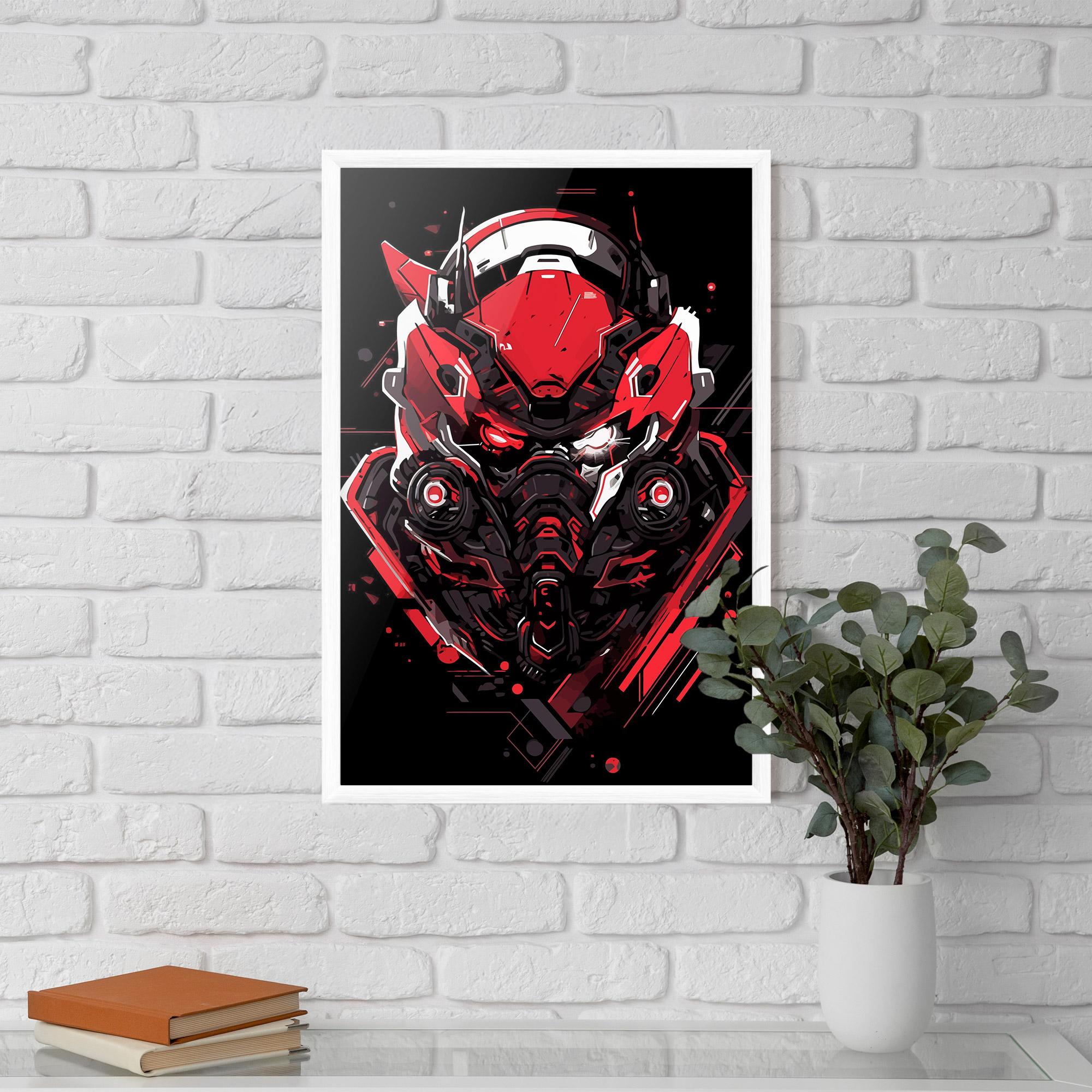 Poster Înrămat Red Robot Art mockup 5