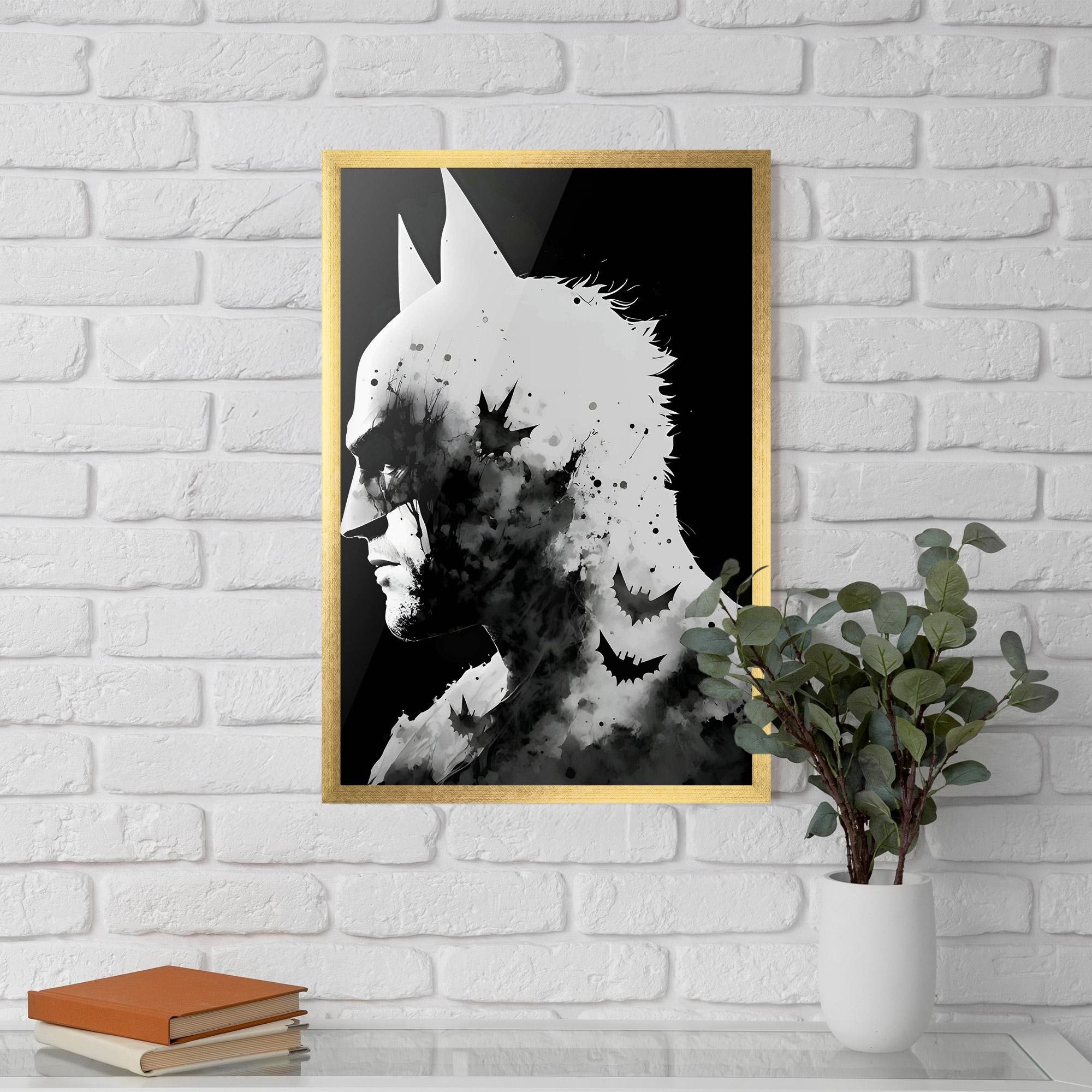Poster Înrămat Black White Batman mockup 5