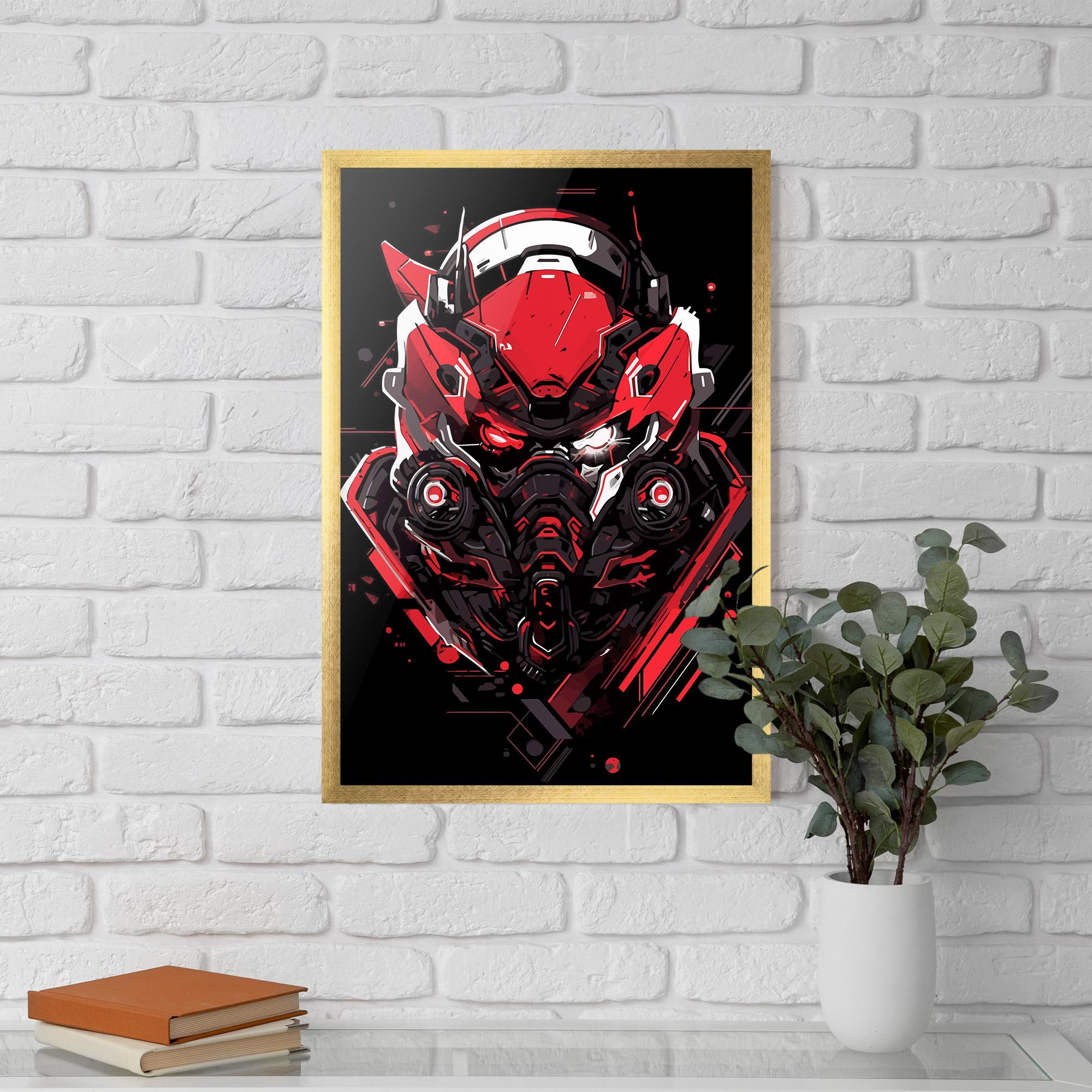 Poster Înrămat Red Robot Art mockup 5