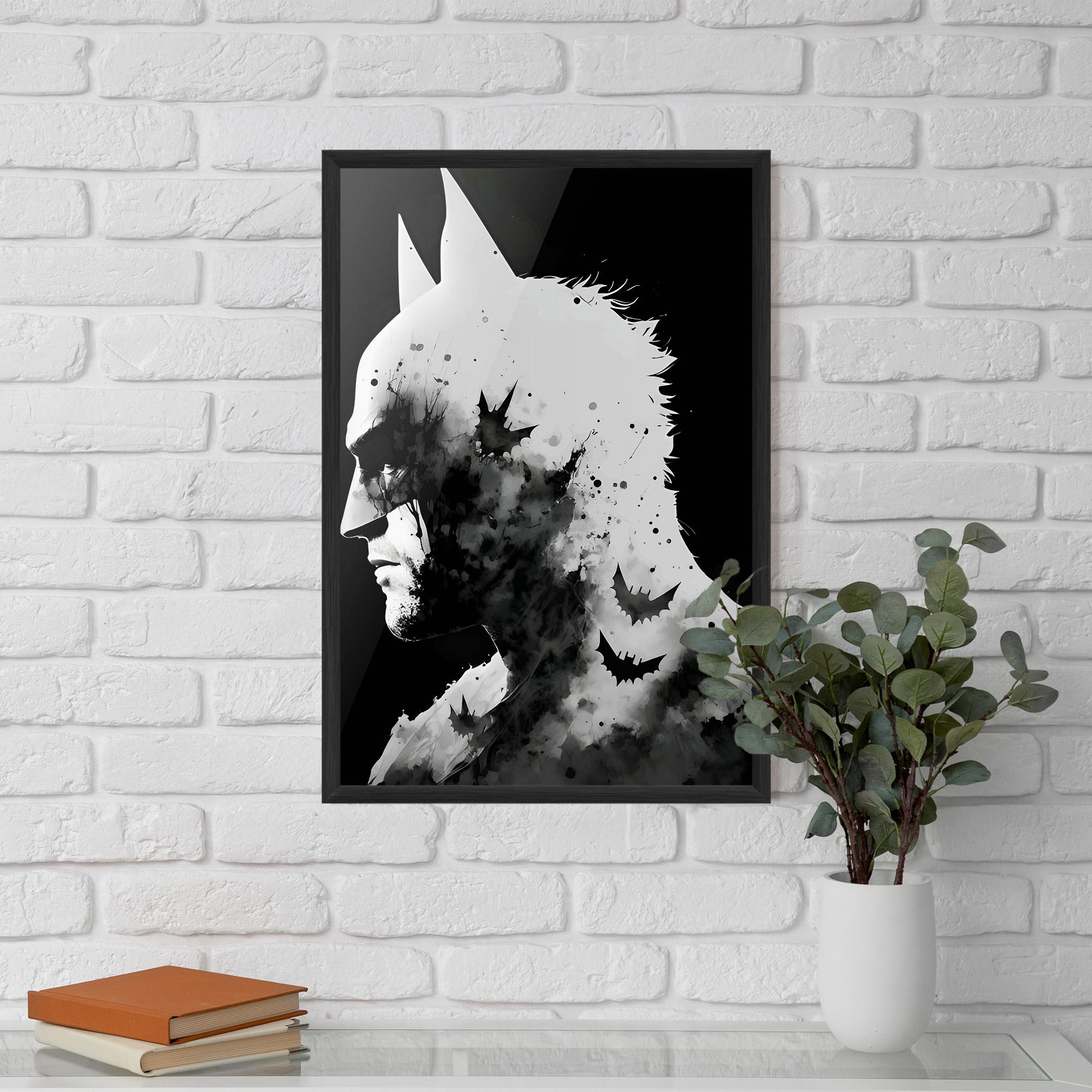 Poster Înrămat Black White Batman mockup 5
