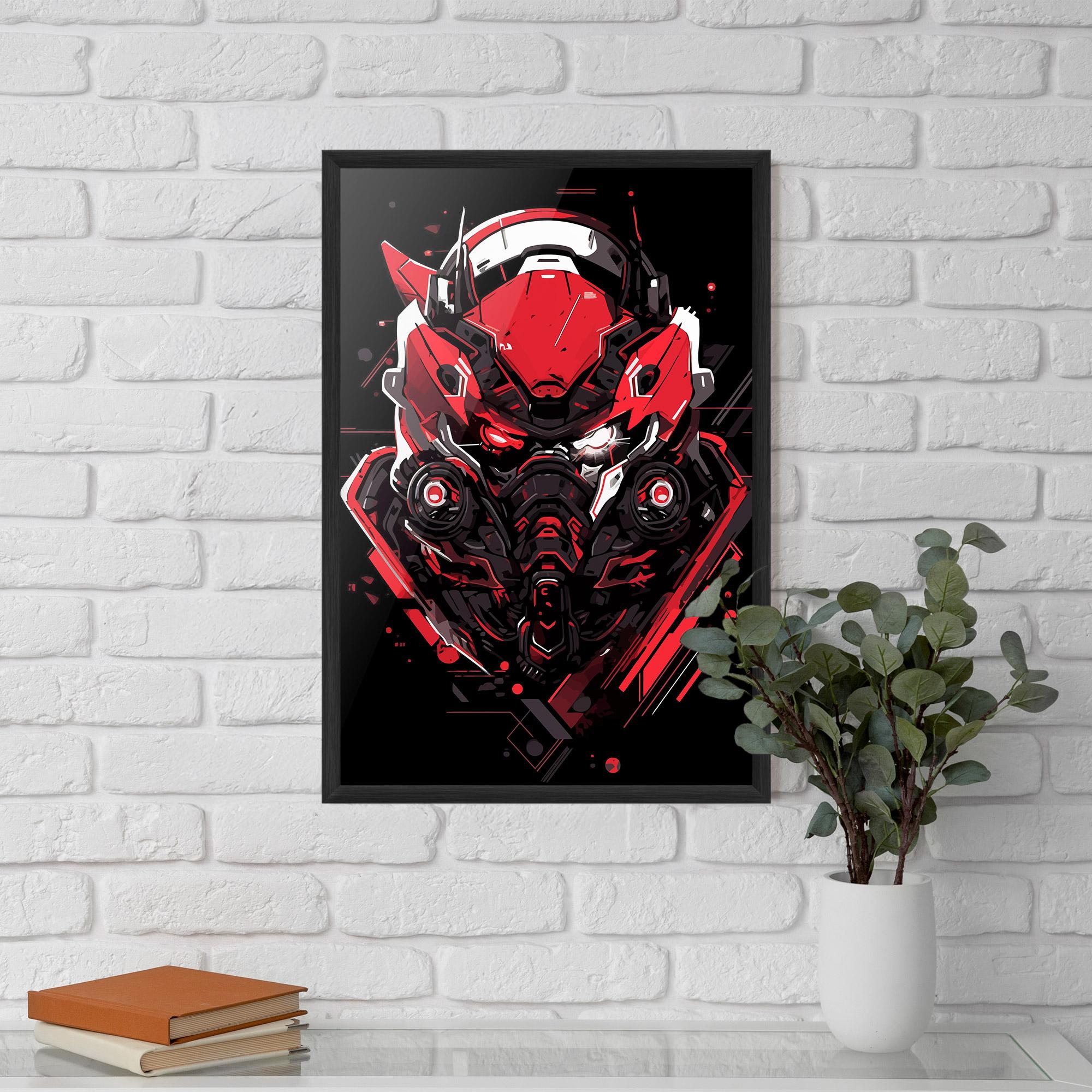 Poster Înrămat Red Robot Art mockup 5