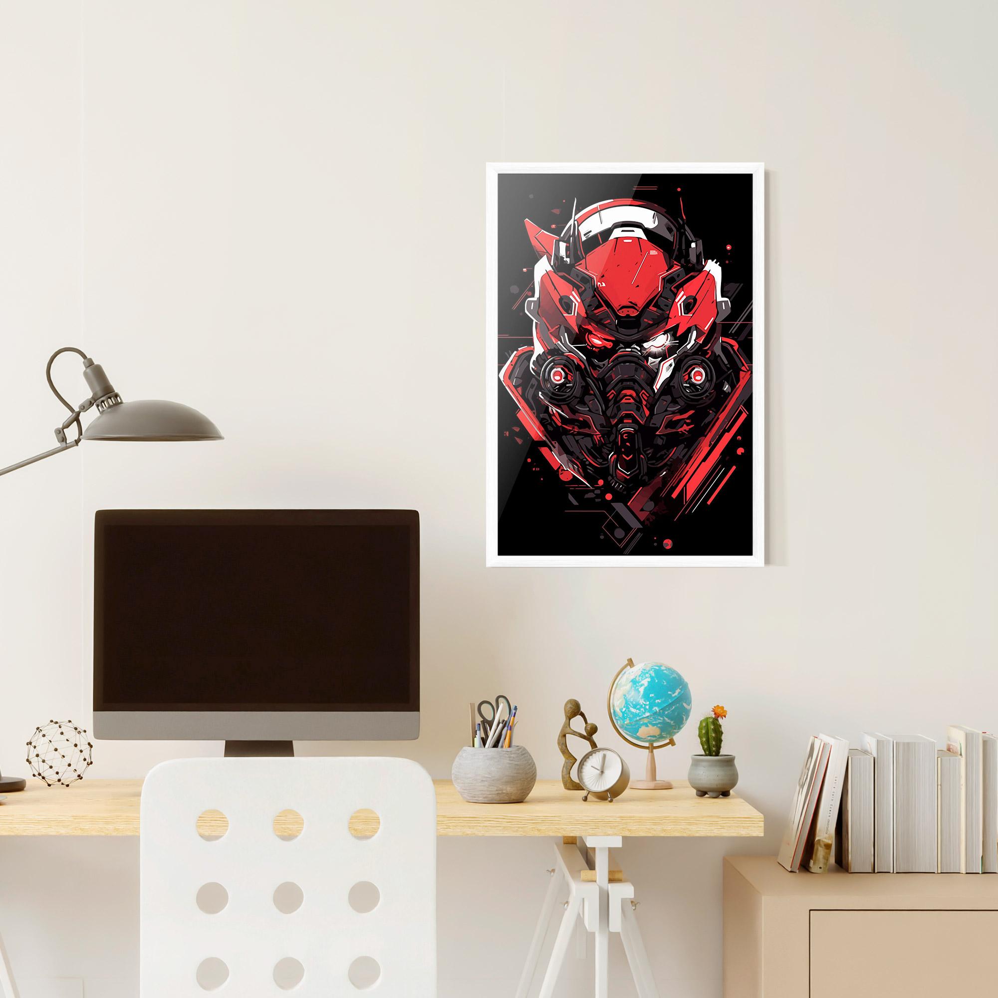 Poster Înrămat Red Robot Art mockup 6