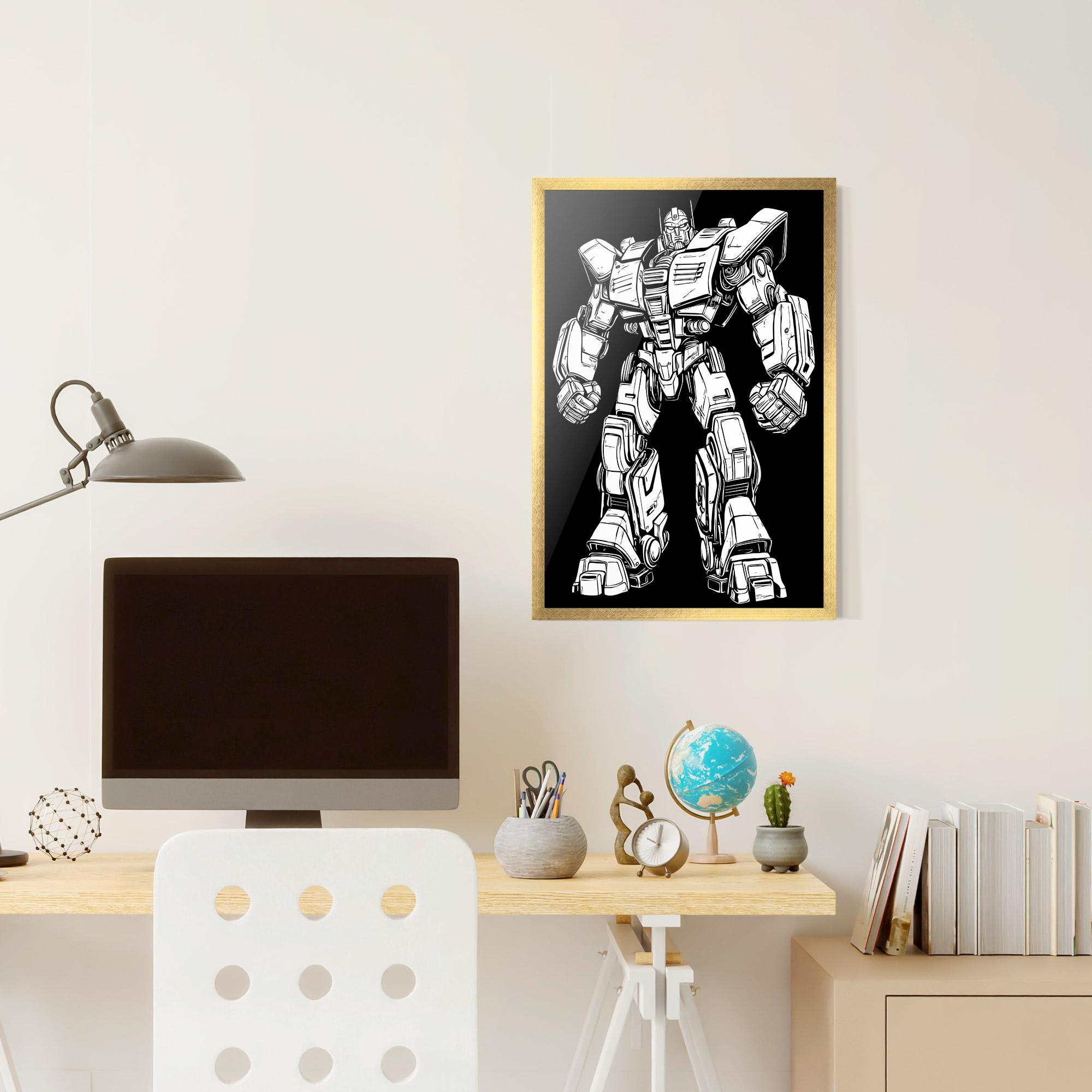 Poster Înrămat Battlefield Robot Art mockup 6