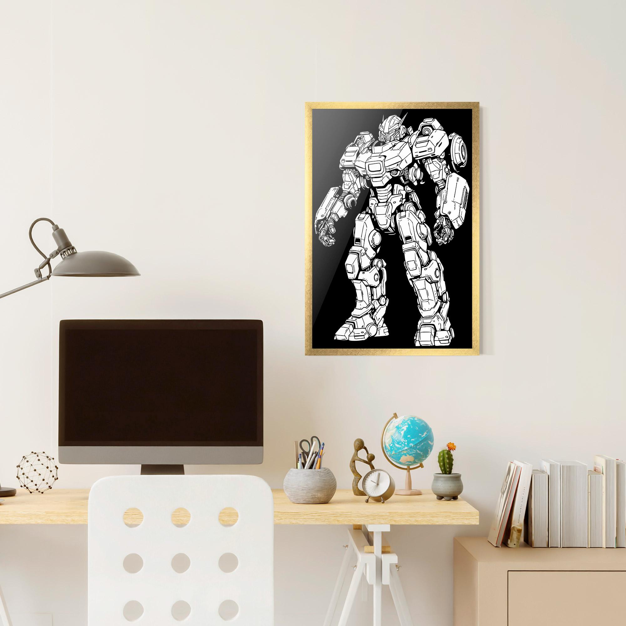 Poster Înrămat Battlefield Robot mockup 6