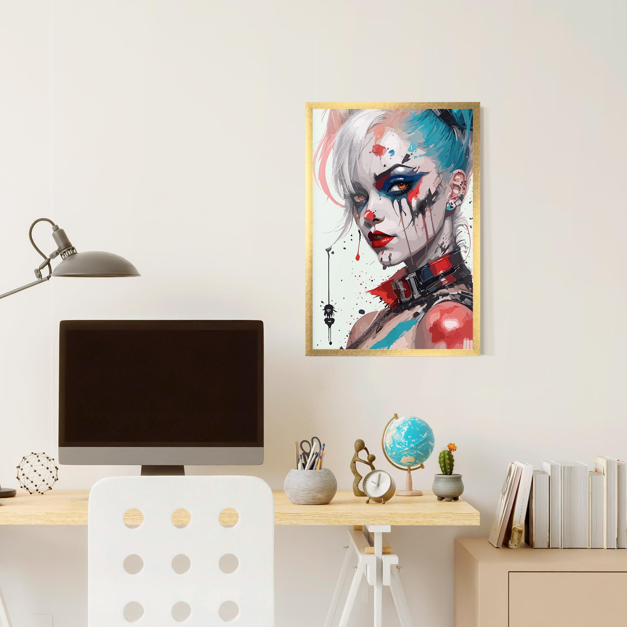 Poster Înrămat Harley Quin Art mockup 6