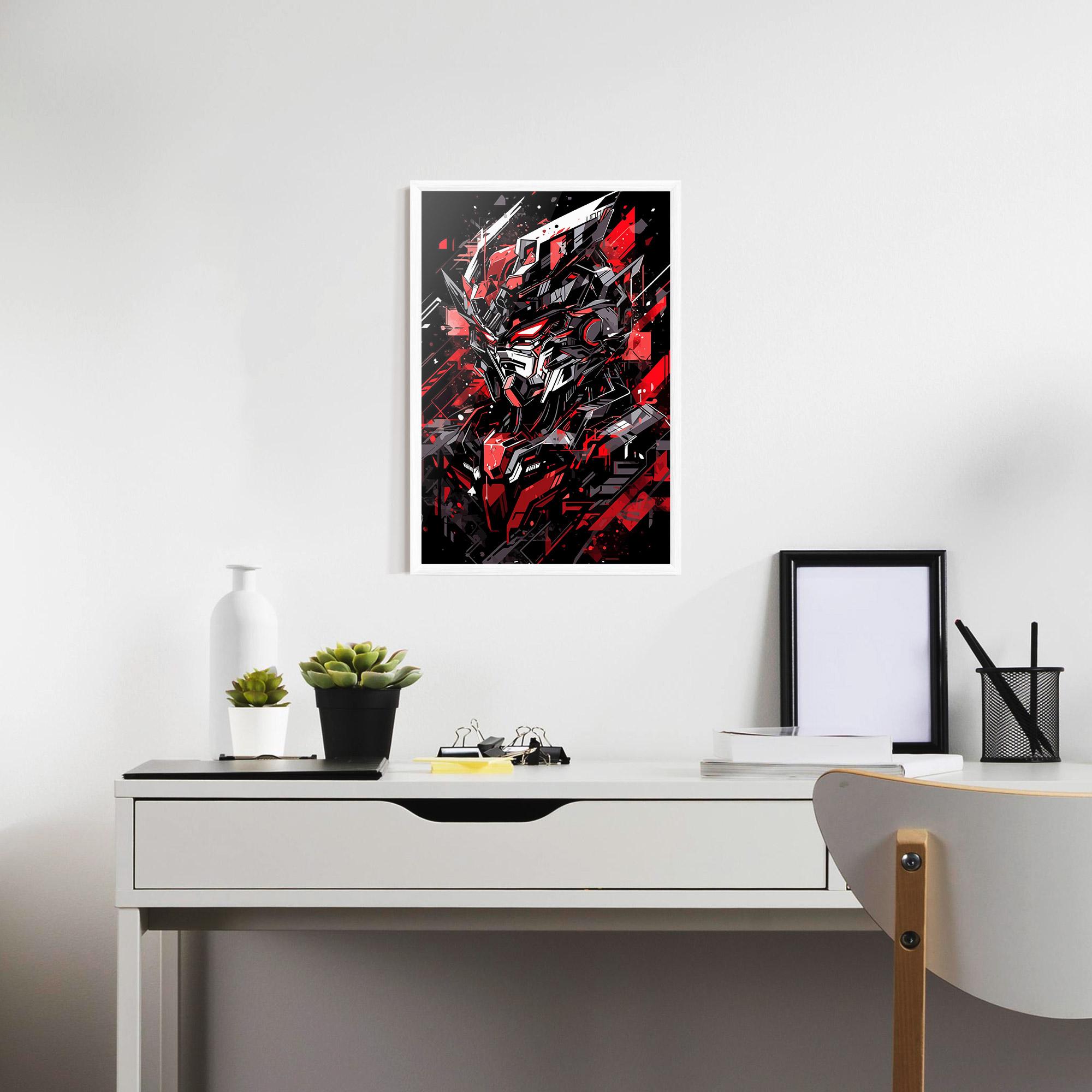 Poster Înrămat Red Grey Robot mockup 7