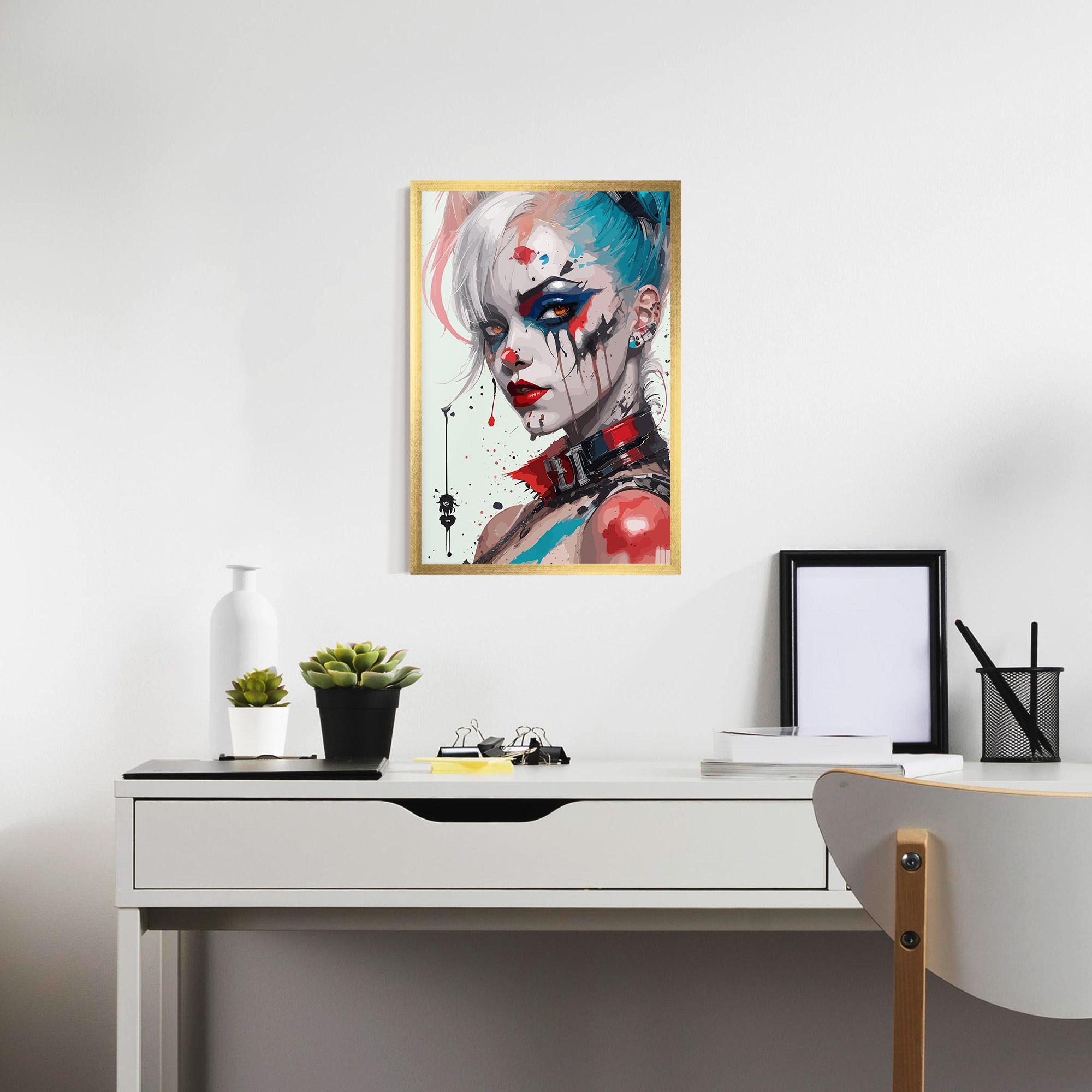 Poster Înrămat Harley Quin Art mockup 7