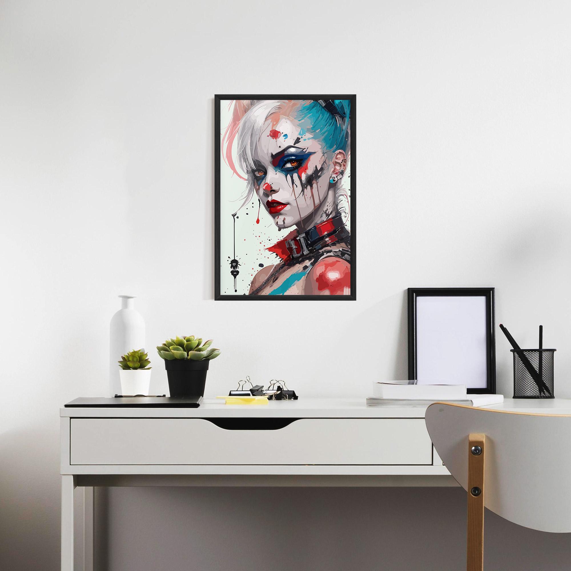 Poster Înrămat Harley Quin Art mockup 7