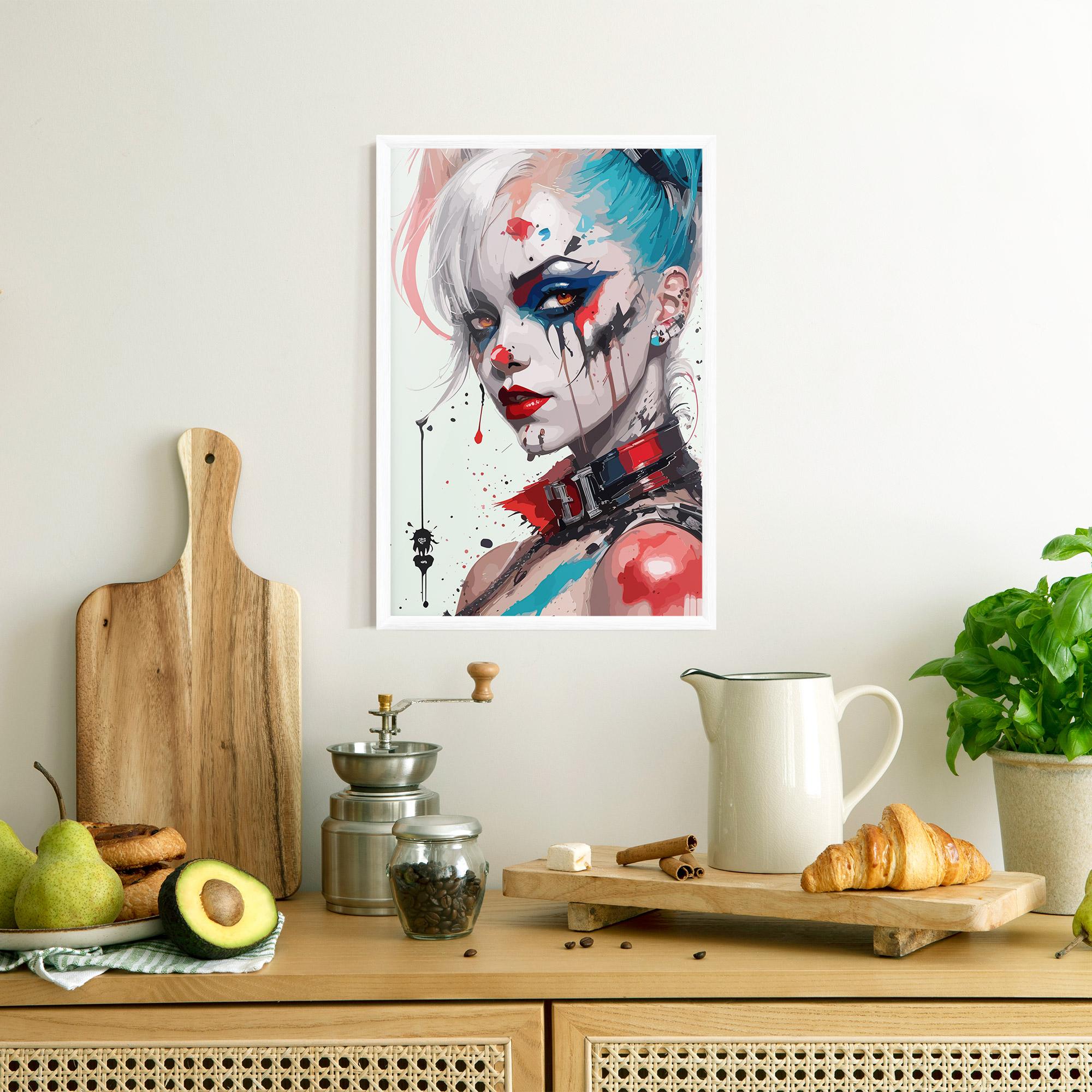Poster Înrămat Harley Quin Art mockup 8