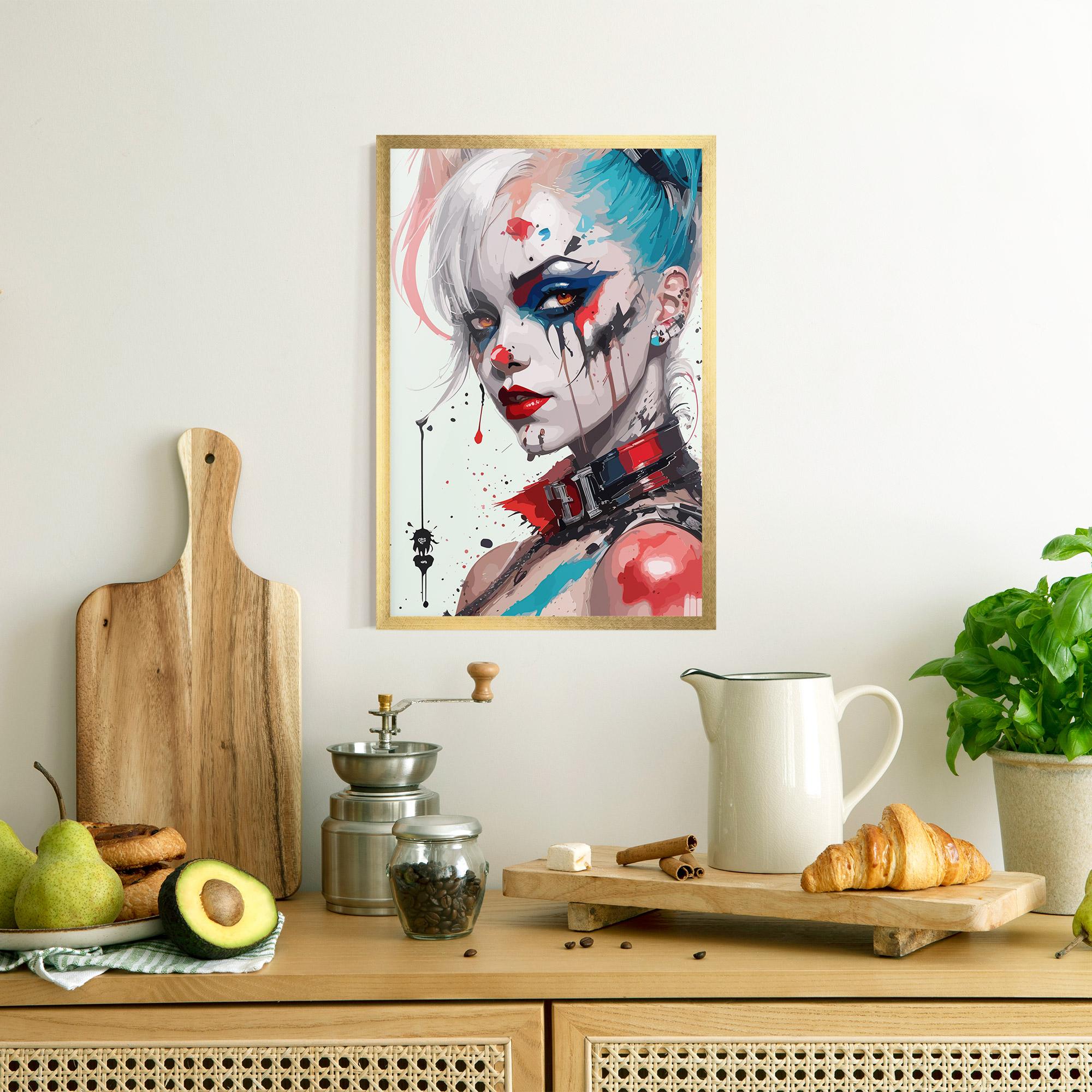 Poster Înrămat Harley Quin Art mockup 8