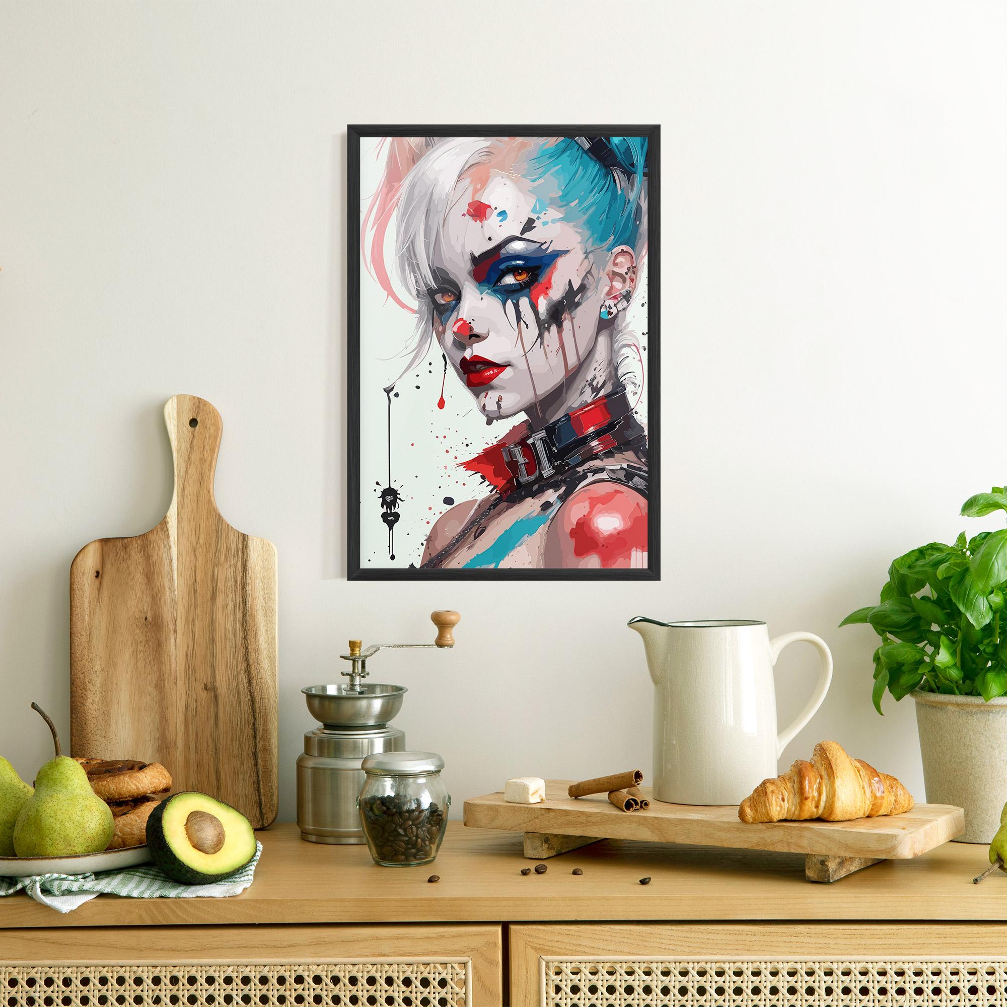Poster Înrămat Harley Quin Art mockup 8