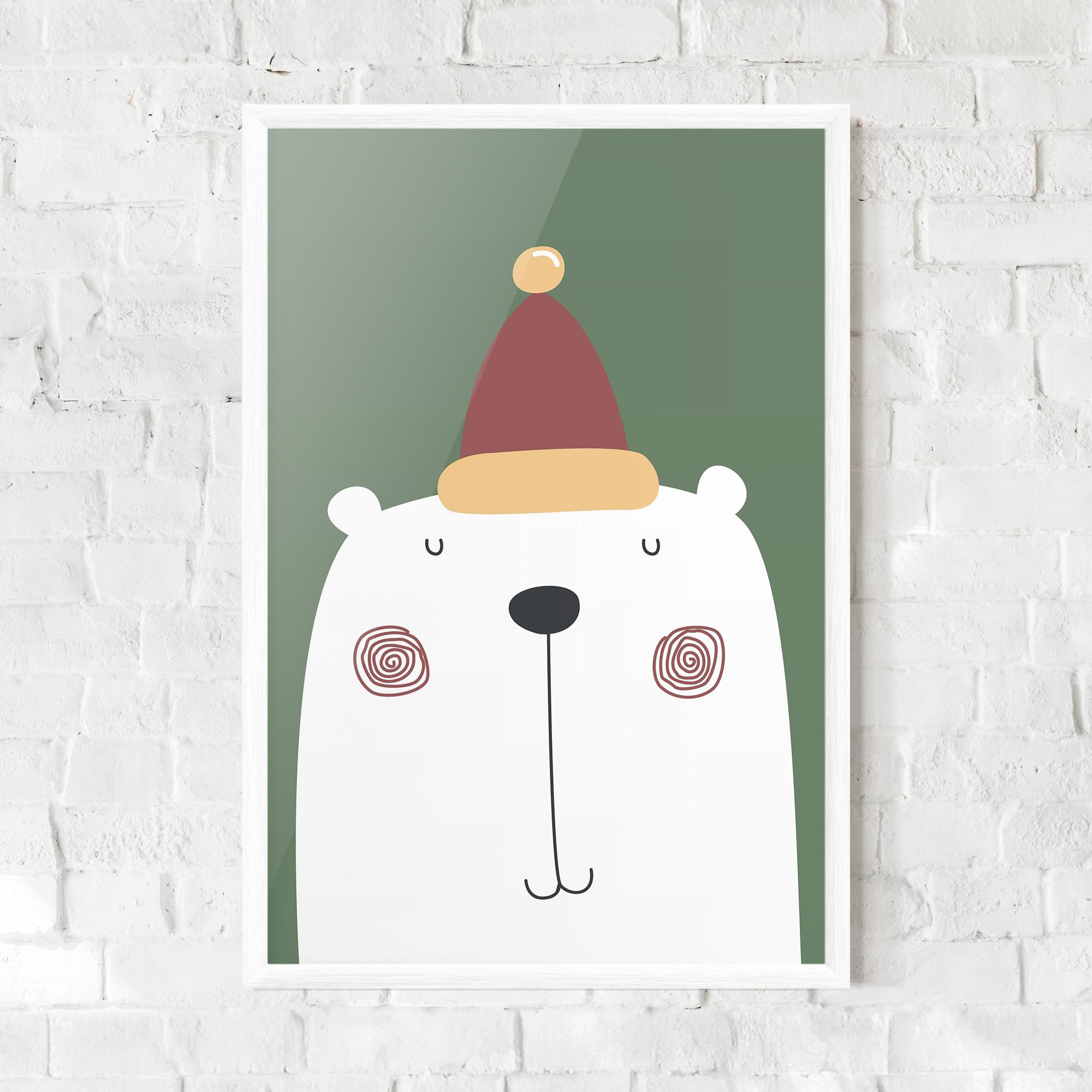 Poster Înrămat Cute Icebear Drawing mockup 0
