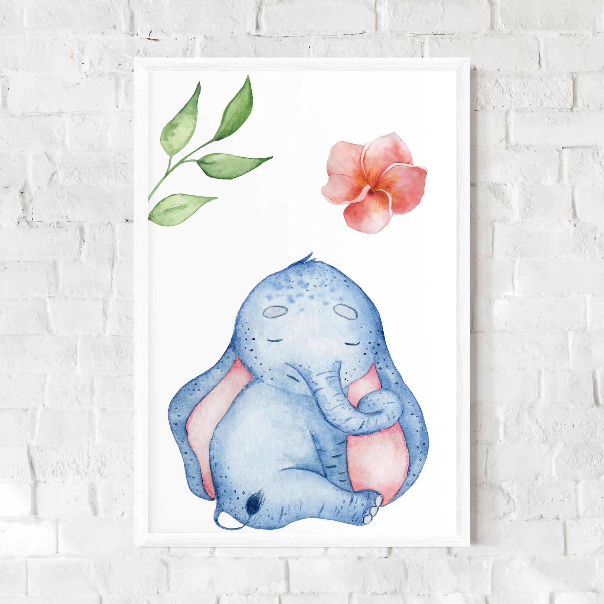 Poster Înrămat Elefant Somnoros mockup 0