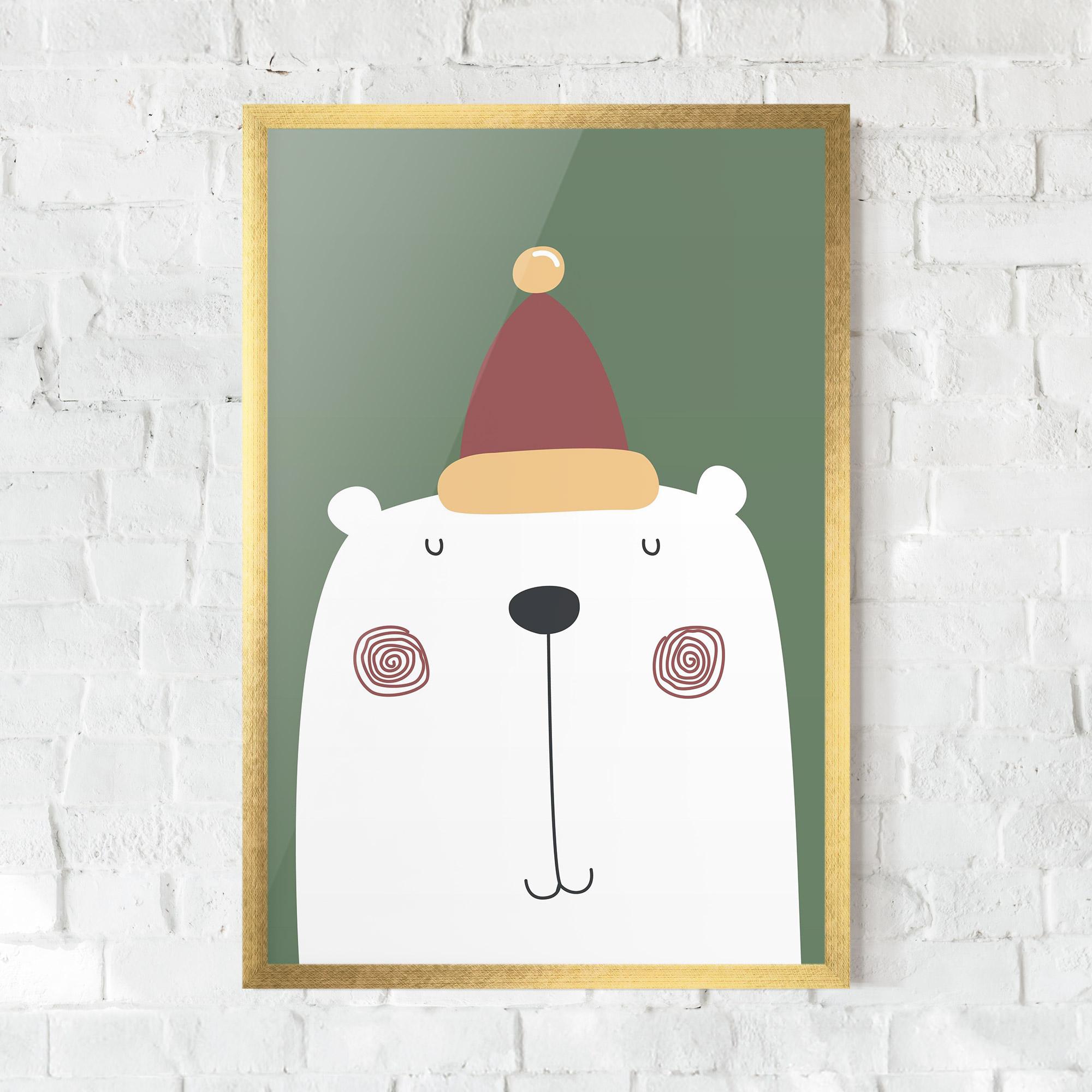 Poster Înrămat Cute Icebear Drawing mockup 0