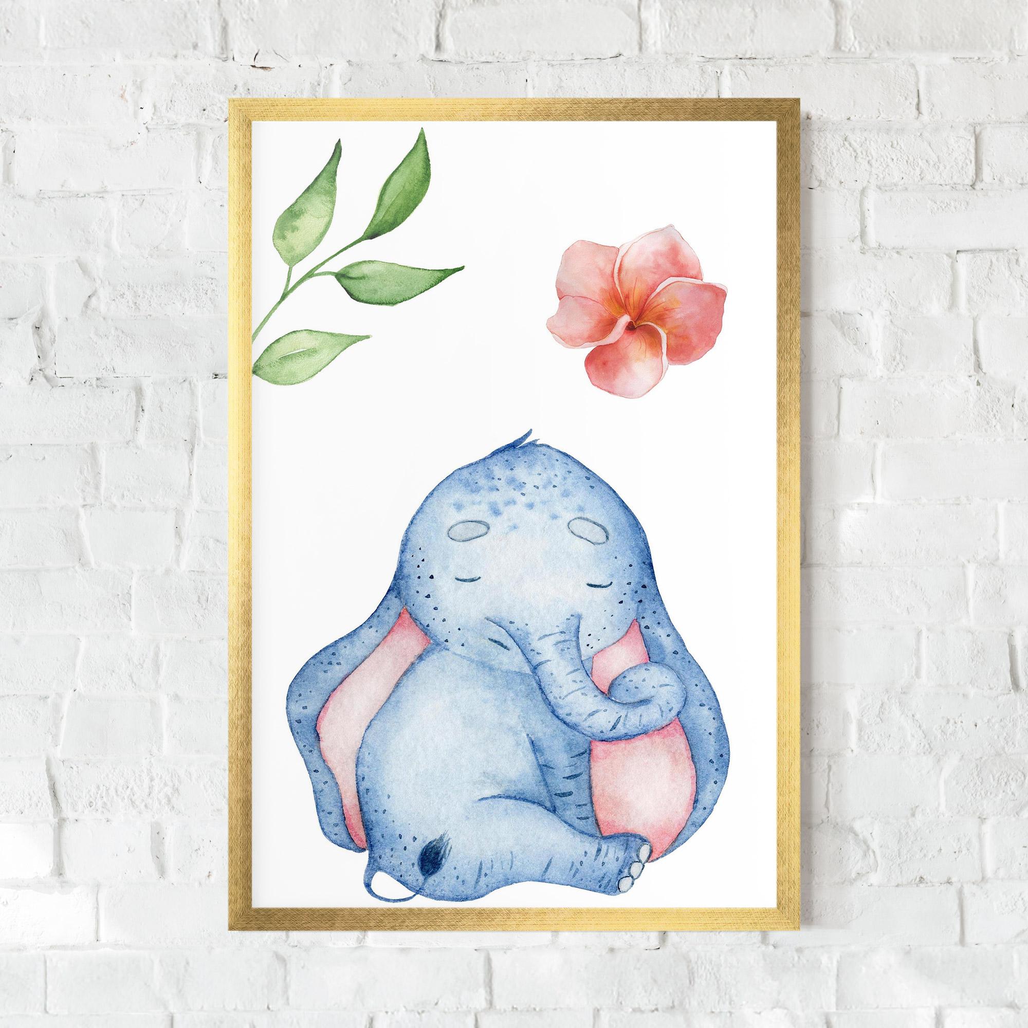 Poster Înrămat Elefant Somnoros mockup 0
