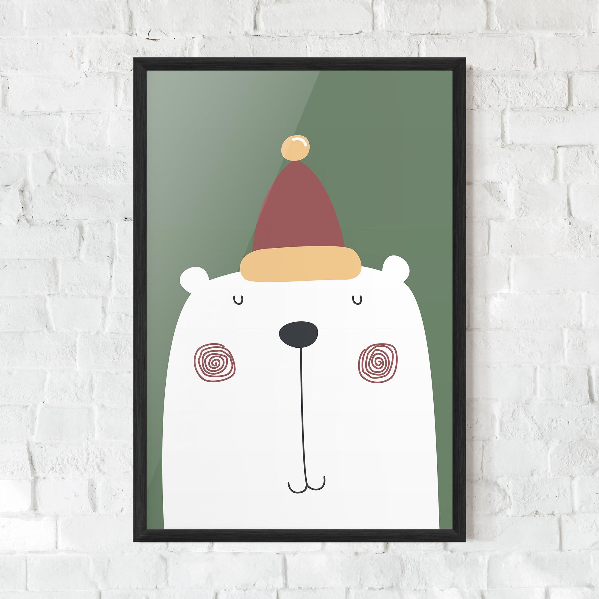 Poster Înrămat Cute Icebear Drawing mockup 0
