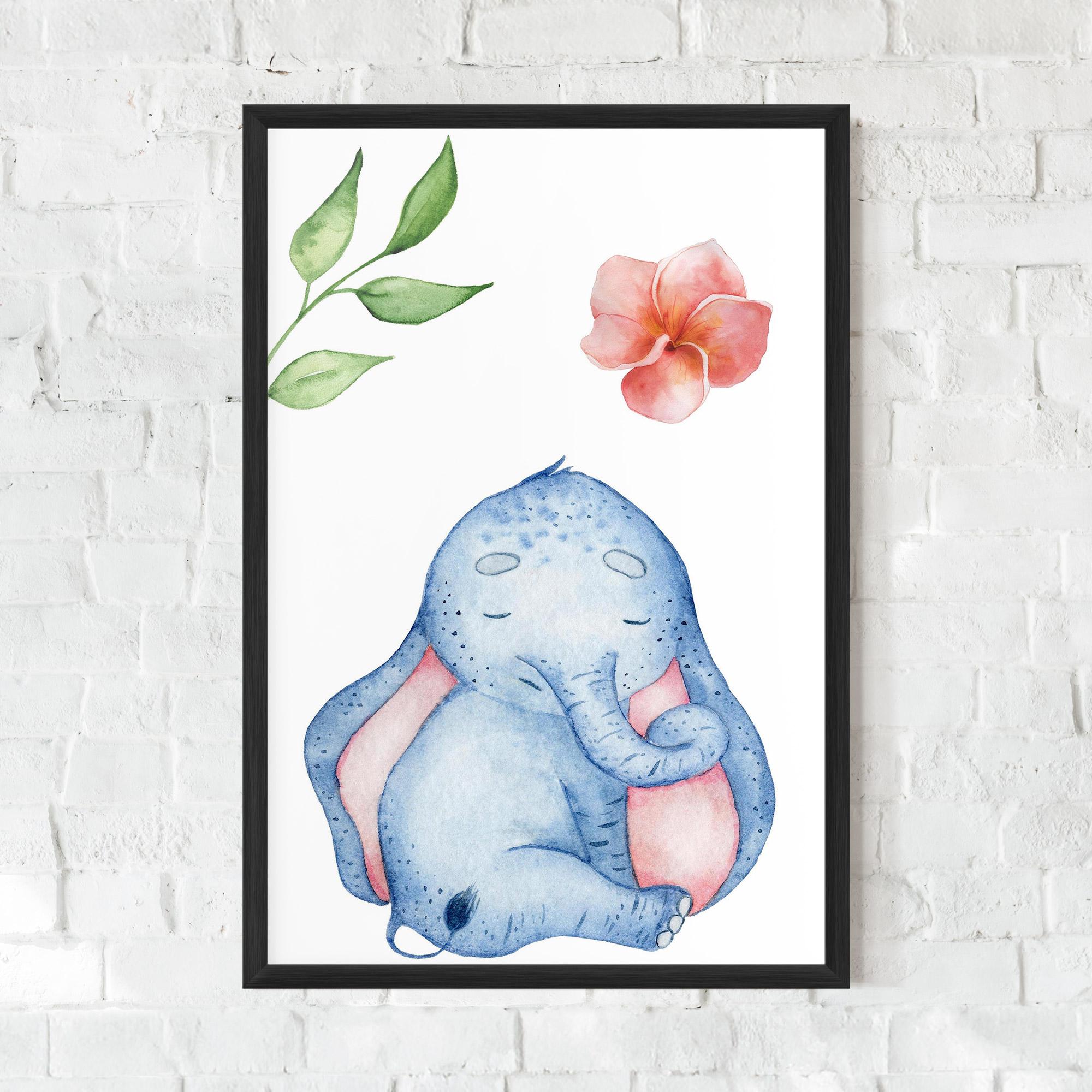 Poster Înrămat Elefant Somnoros mockup 0