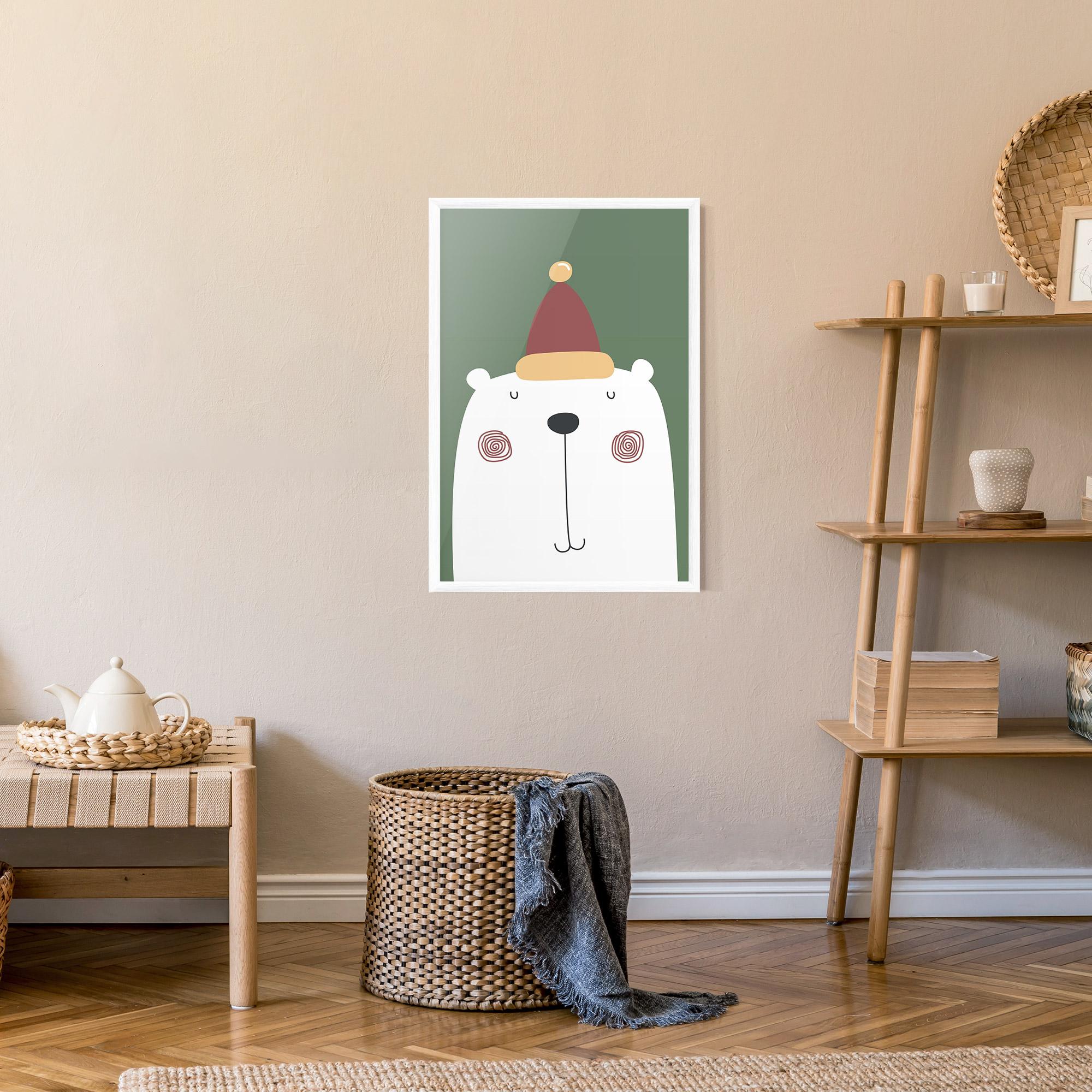 Poster Înrămat Cute Icebear Drawing mockup 9