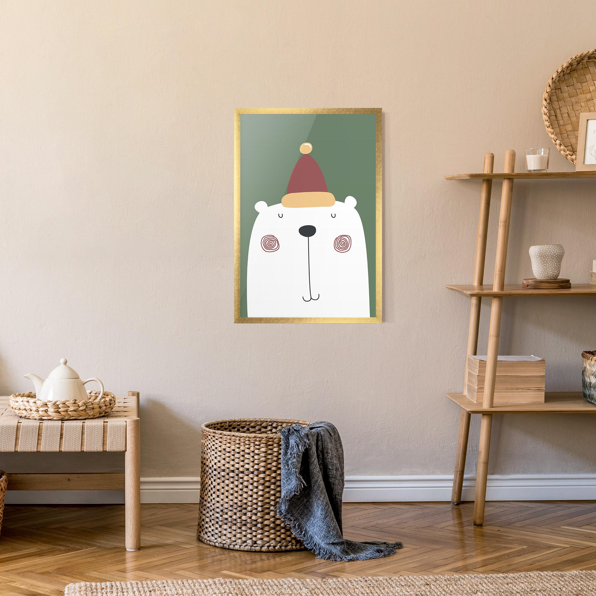 Poster Înrămat Cute Icebear Drawing mockup 9