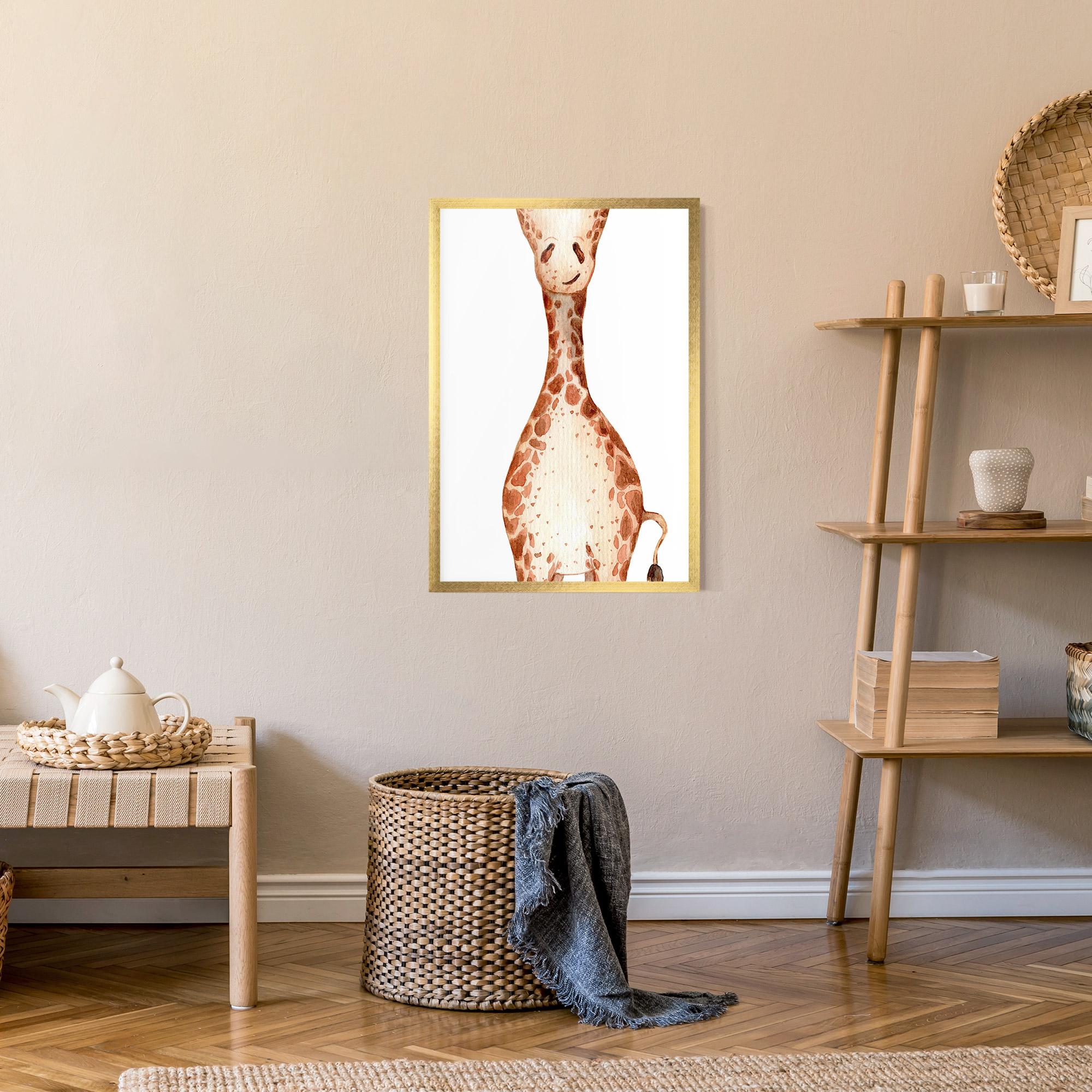 Poster Înrămat Girafa Calma mockup 9