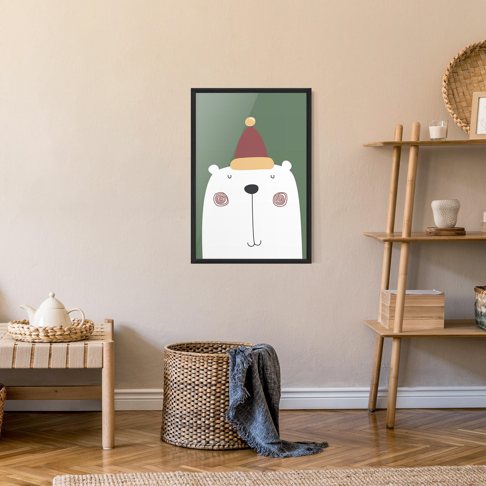 Poster Înrămat Cute Icebear Drawing mockup 9