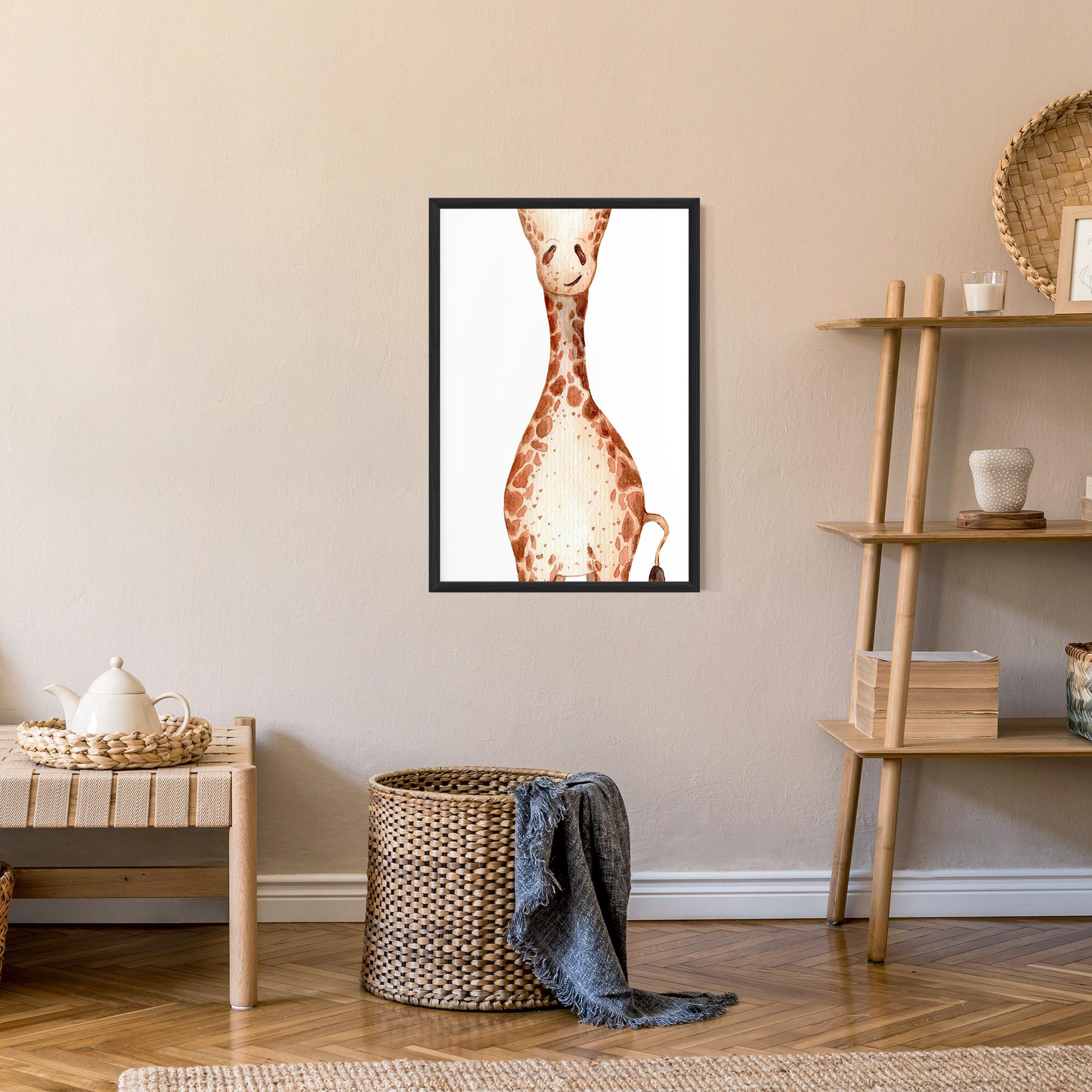 Poster Înrămat Girafa Calma mockup 9