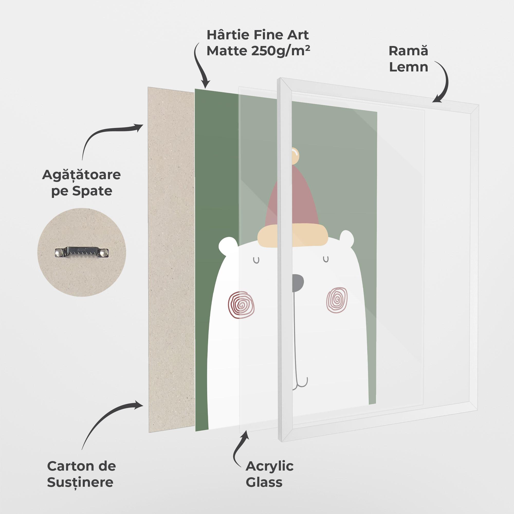 Poster Înrămat Cute Icebear Drawing mockup 1