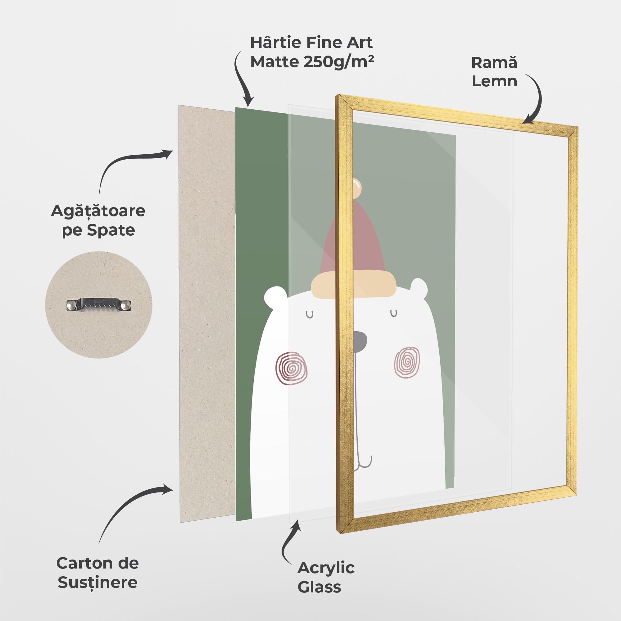 Poster Înrămat Cute Icebear Drawing mockup 1