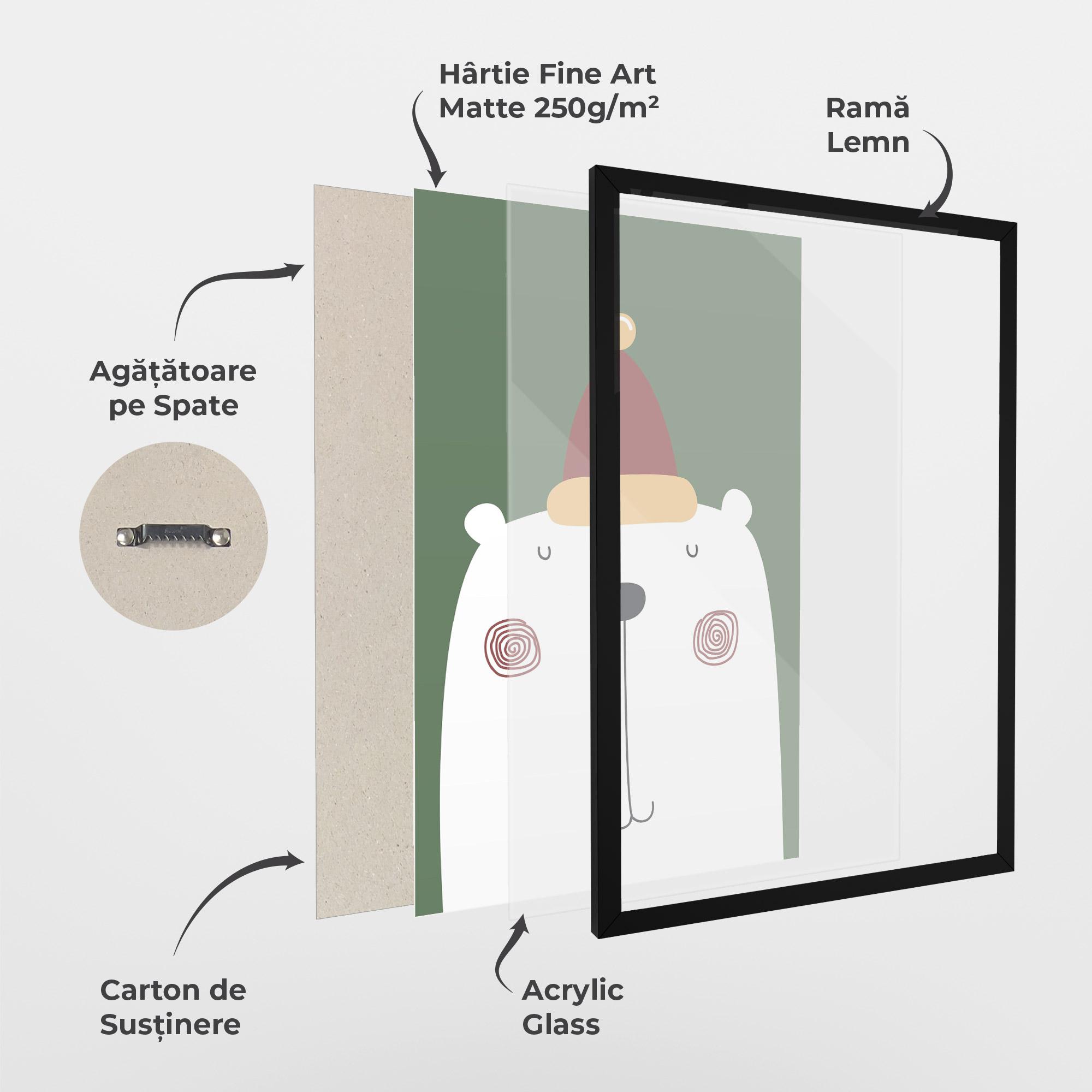 Poster Înrămat Cute Icebear Drawing mockup 1