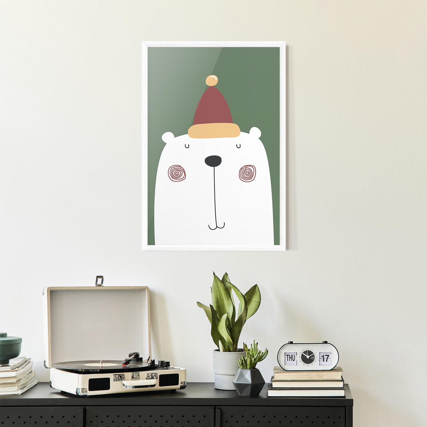 Poster Înrămat Cute Icebear Drawing mockup 2