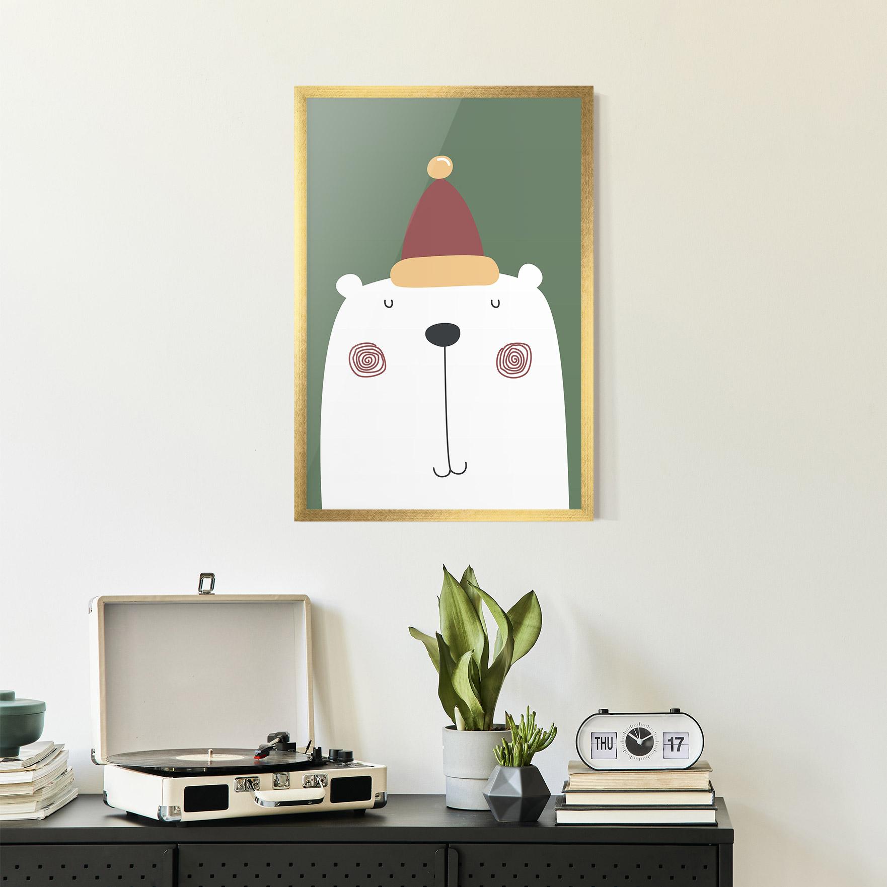 Poster Înrămat Cute Icebear Drawing mockup 2