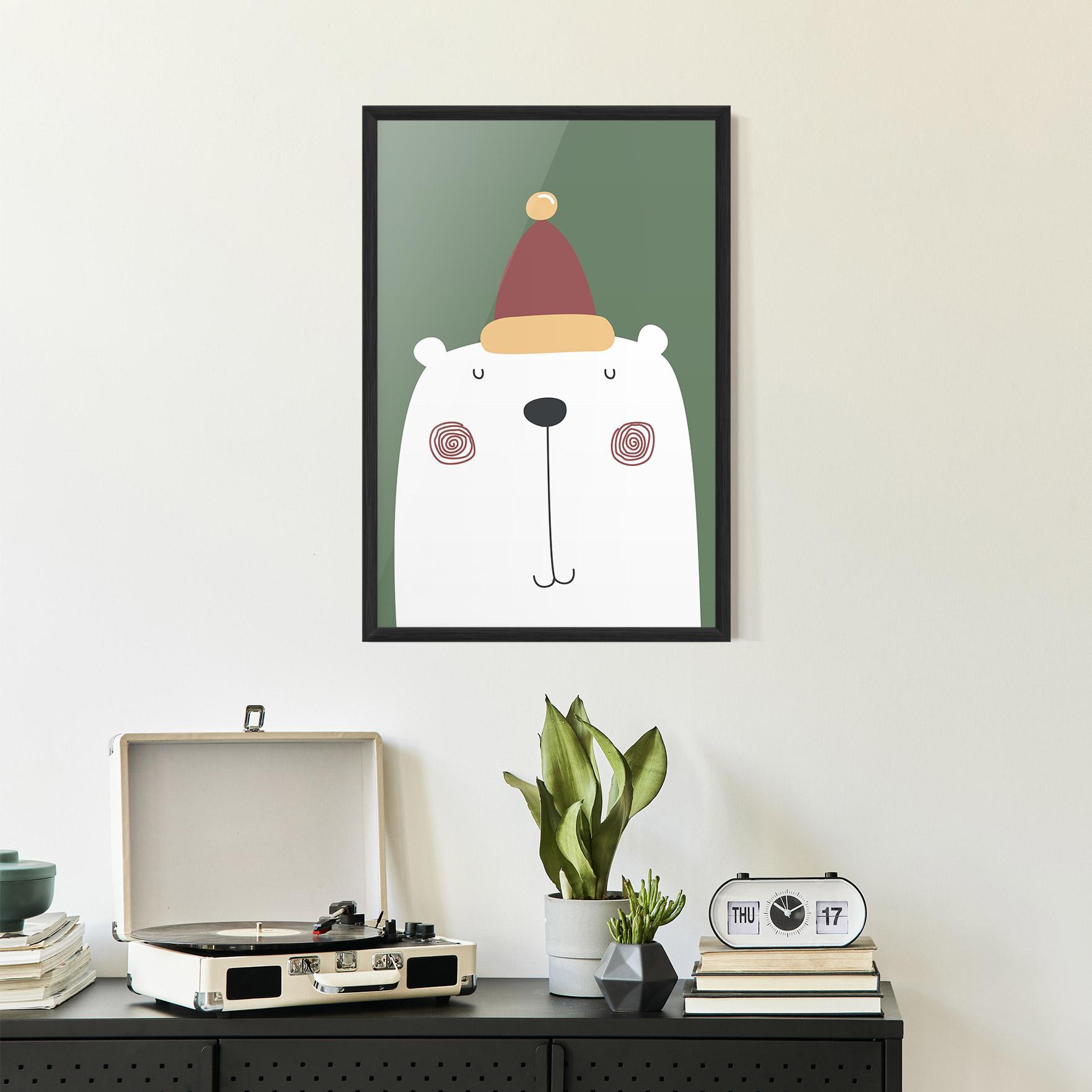 Poster Înrămat Cute Icebear Drawing mockup 2